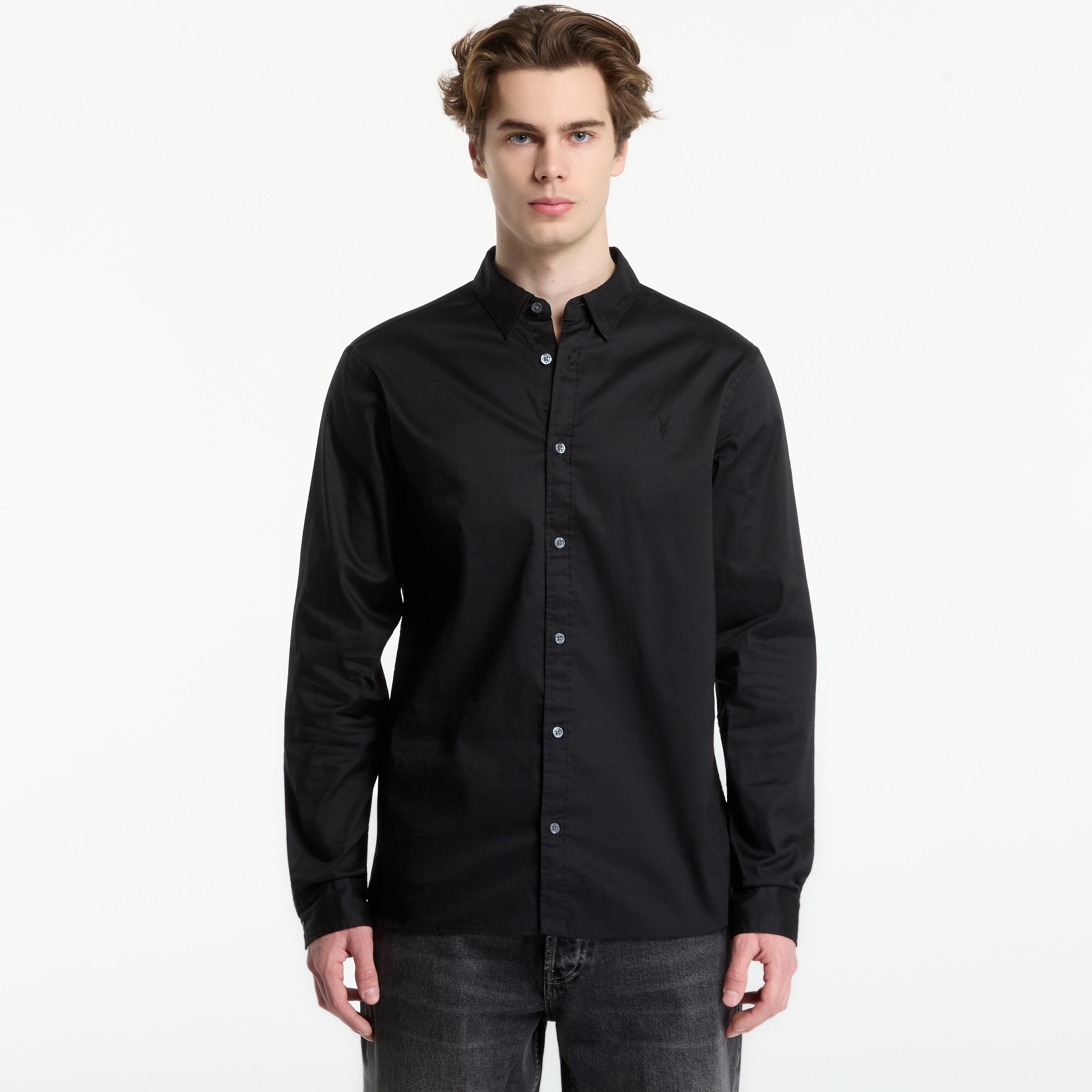AllSaints Košile AllSaints Hawthorne Ls Shirt Black XL
