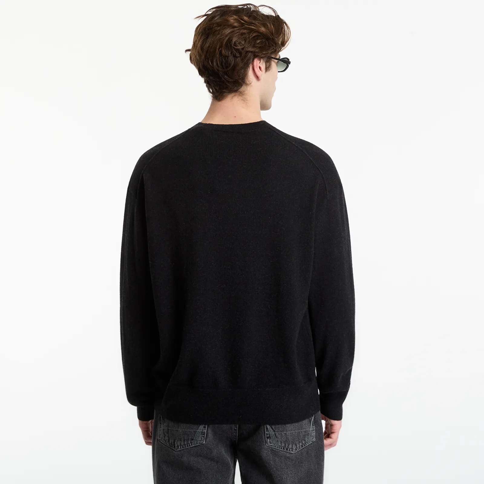 Sweaters AllSaints Grinner Crew Black/ Ecru White