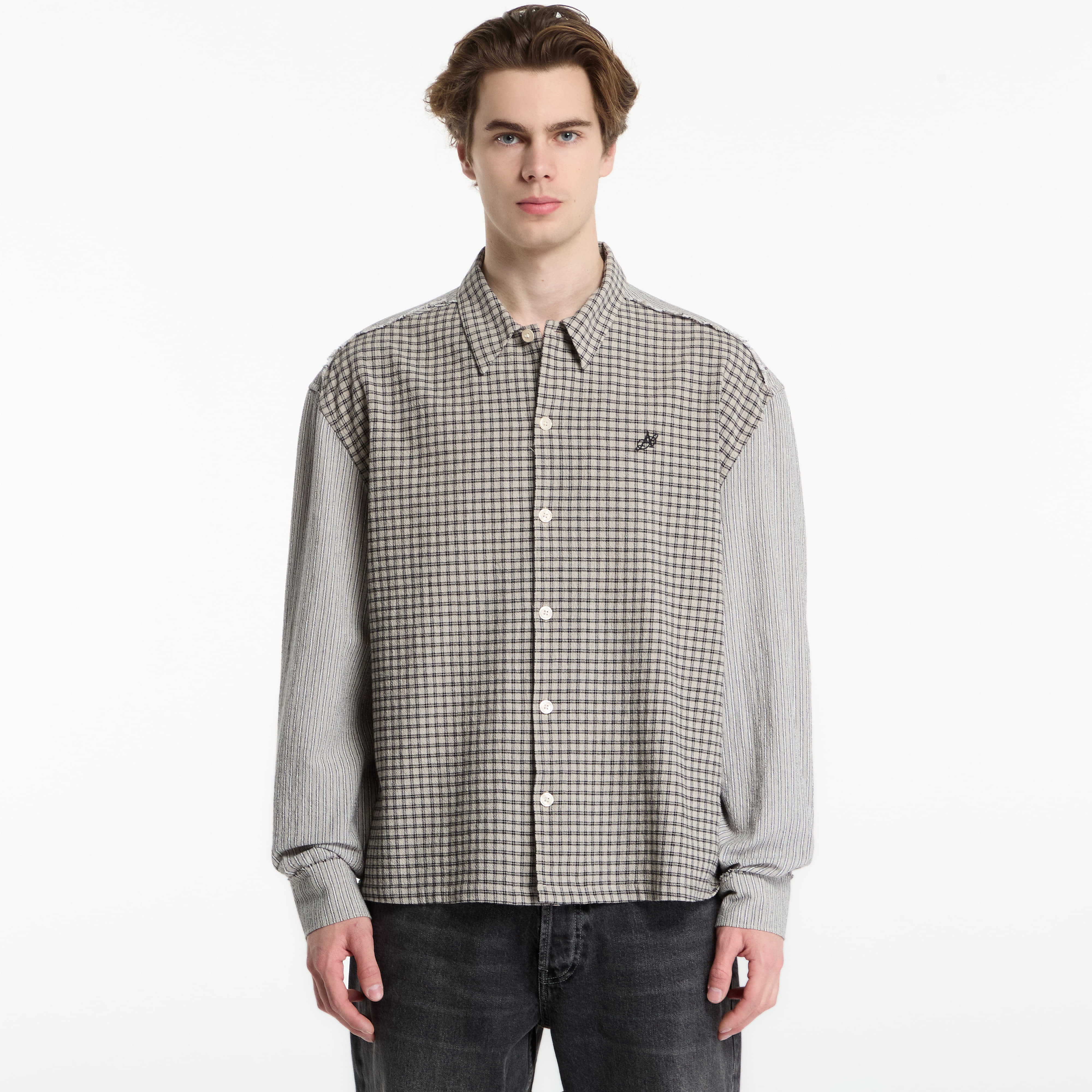 Риза AllSaints Kage Shirt Oat White XL