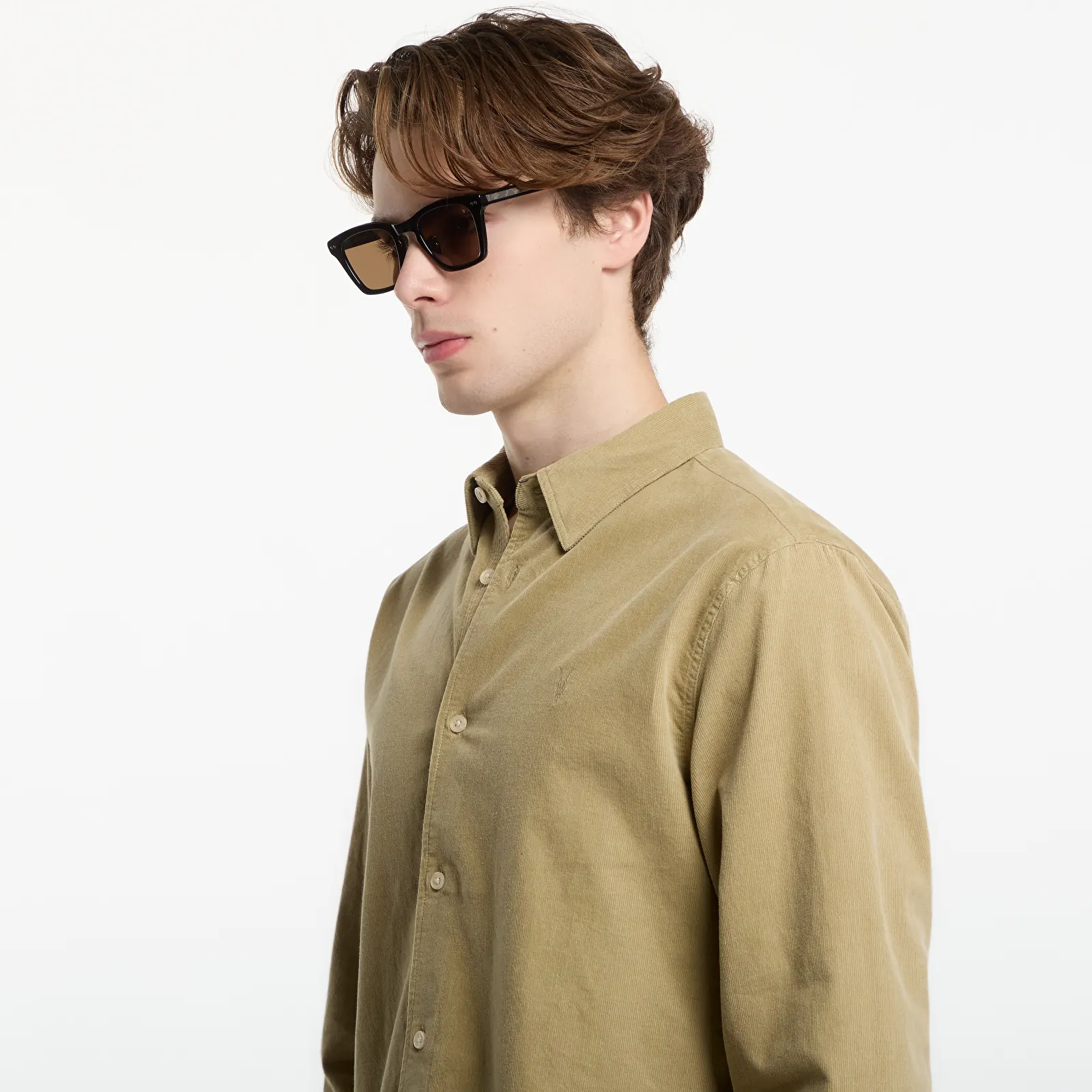 Camice AllSaints Birchwood Ls Shirt Cord Brown