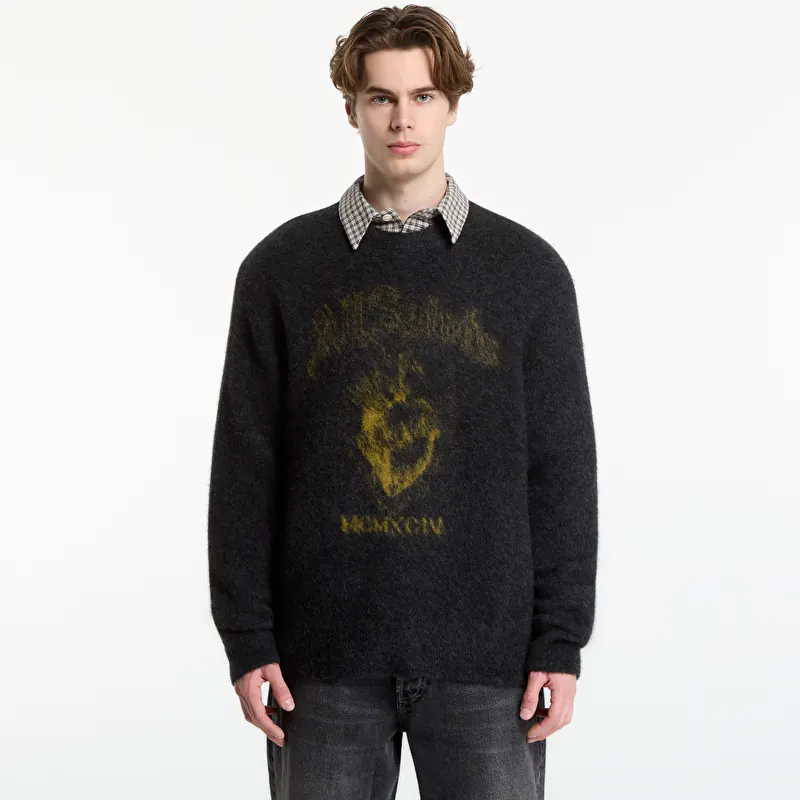Pulover AllSaints Scared Crew Cinder Blk/ Yellow