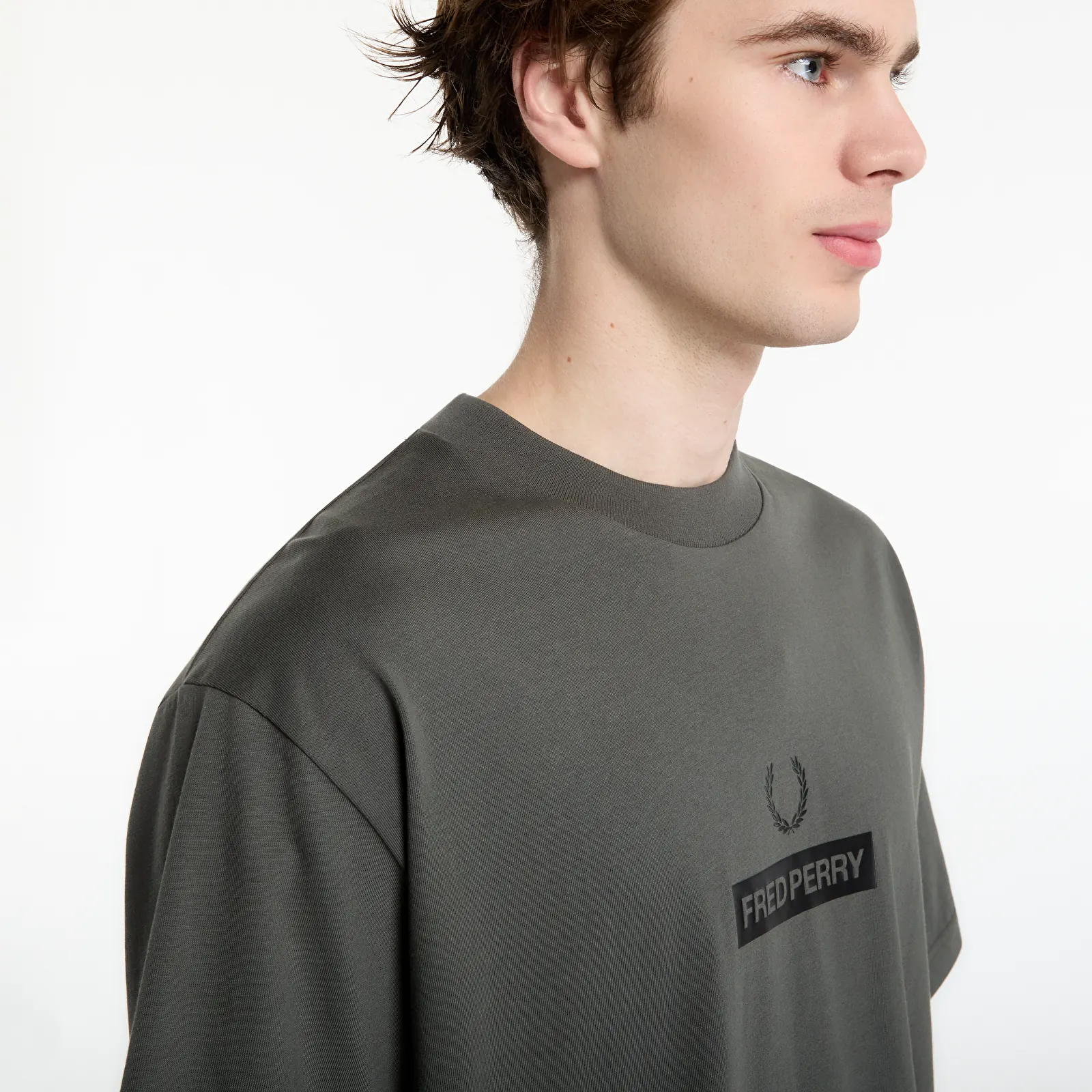 Pánske tričká FRED PERRY Fred Perry Graphic T-shirt Field Green