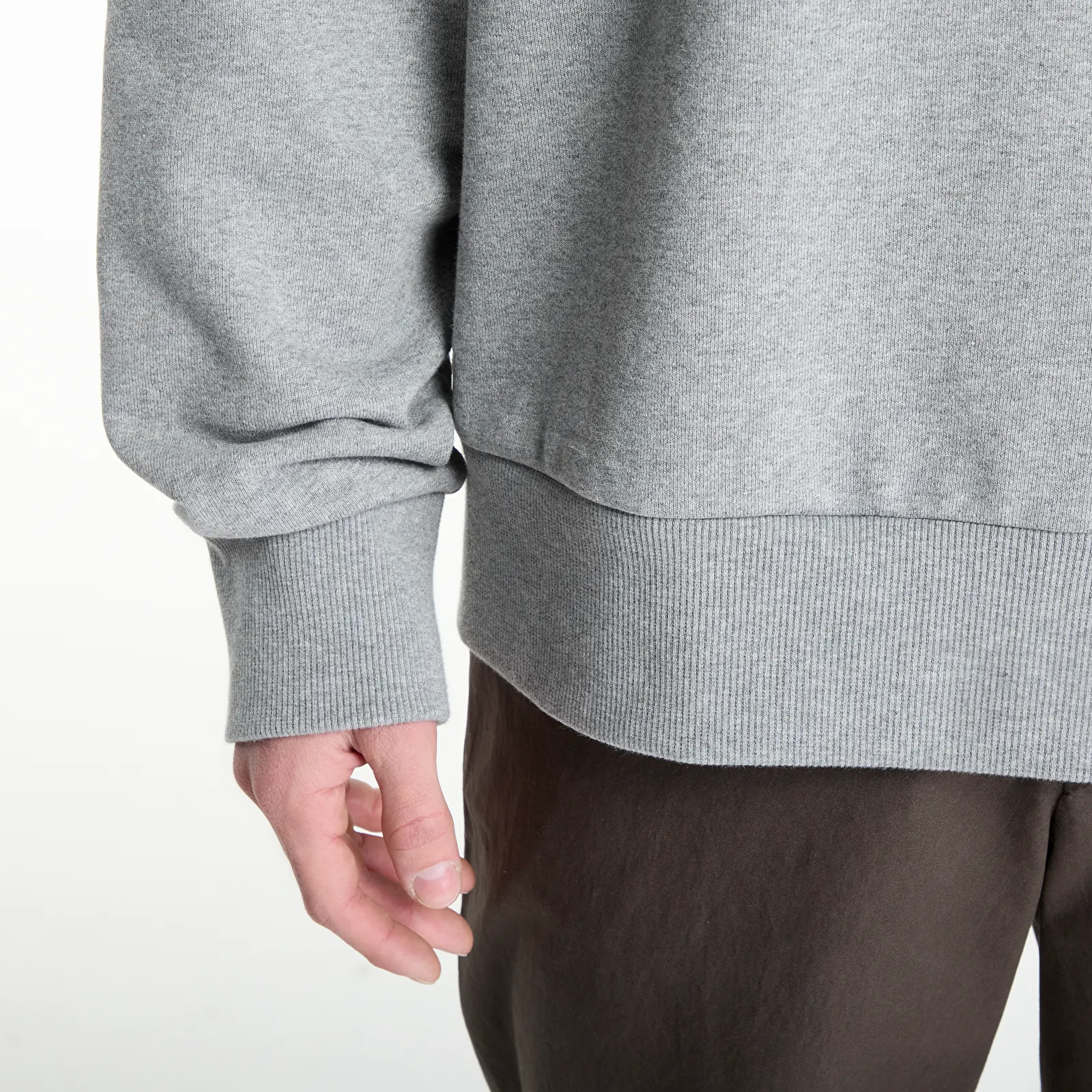 Толстовки та реглани FRED PERRY Tartan Applique Sweatshirt Steel Marl