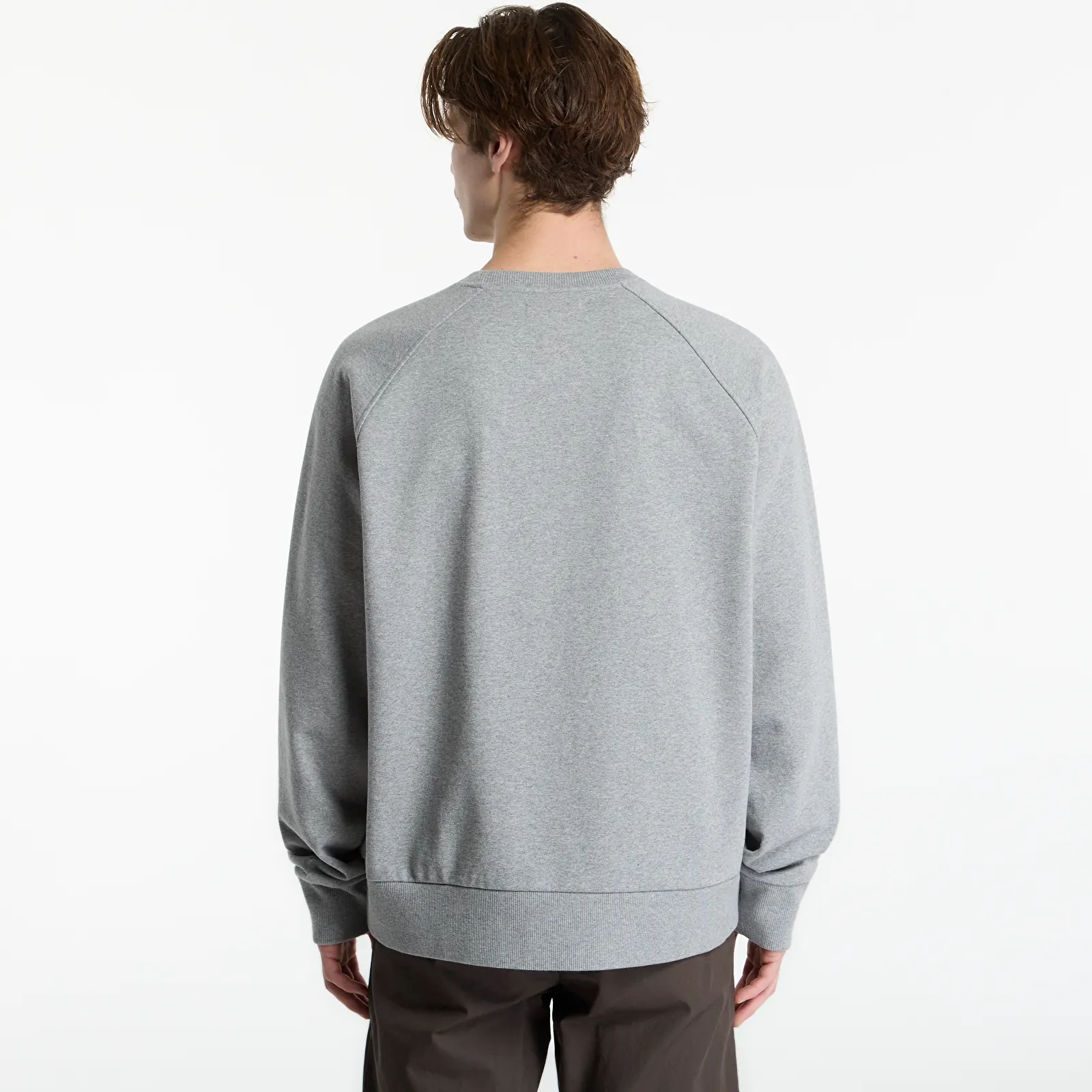Толстовки та реглани FRED PERRY Tartan Applique Sweatshirt Steel Marl