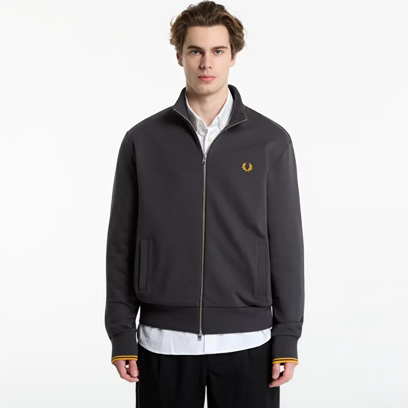 Mikina FRED PERRY Zip Through Sweatshirt Anchor Grey