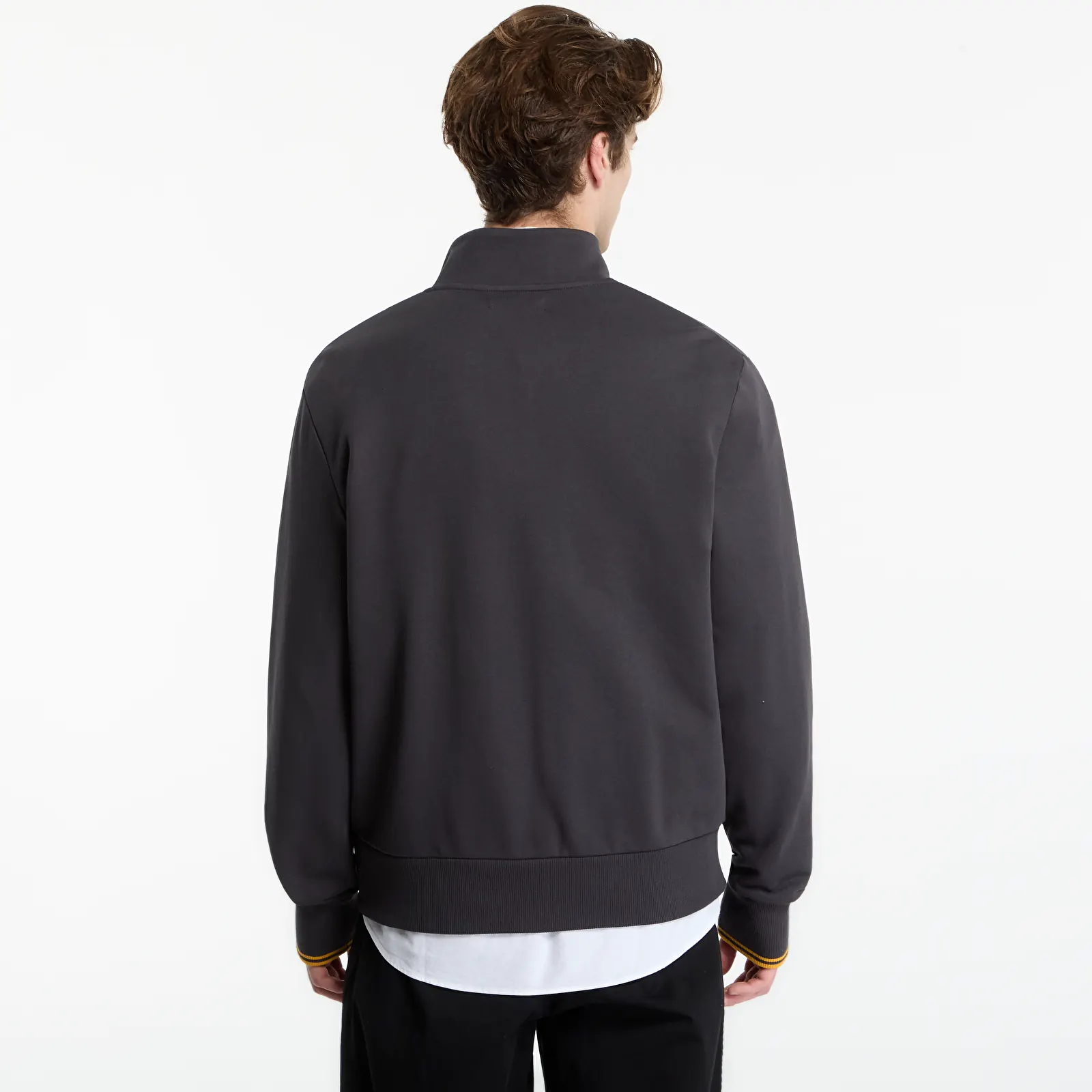 Толстовки та реглани FRED PERRY Zip Through Sweatshirt Anchor Grey
