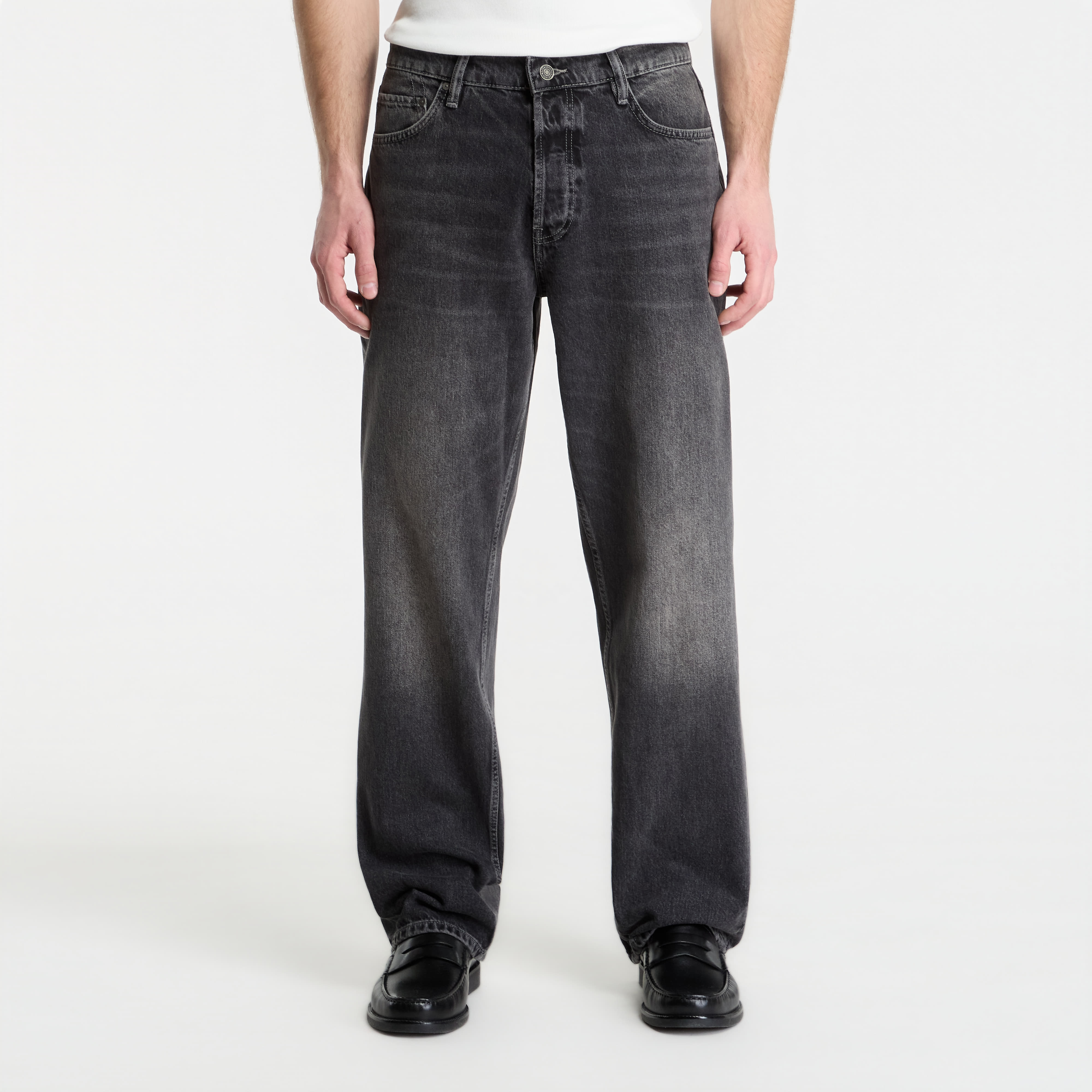 AllSaints Džínsy AllSaints Loose Straight Jean Washed Grey 32/32