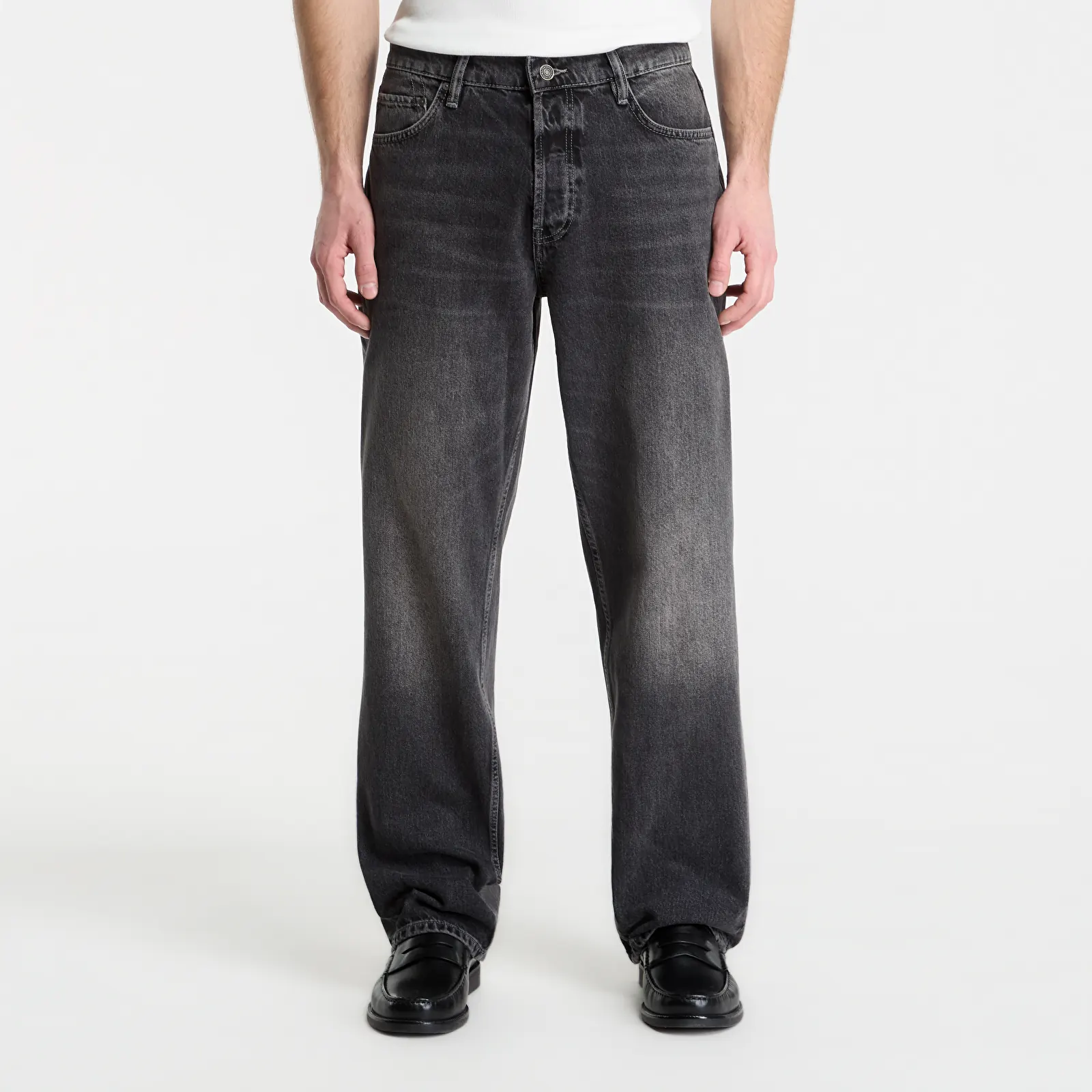 Džinsi AllSaints Loose Straight Jean Washed Grey