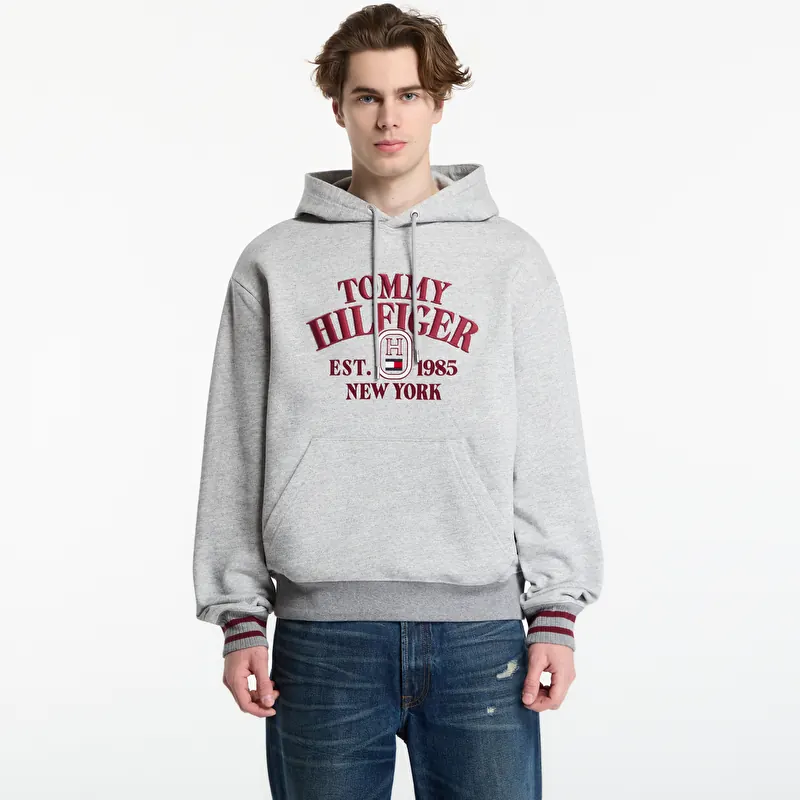 Sweatshirt Tommy Hilfiger Varsity Embro Rlx Hoodie Light Grey Heather