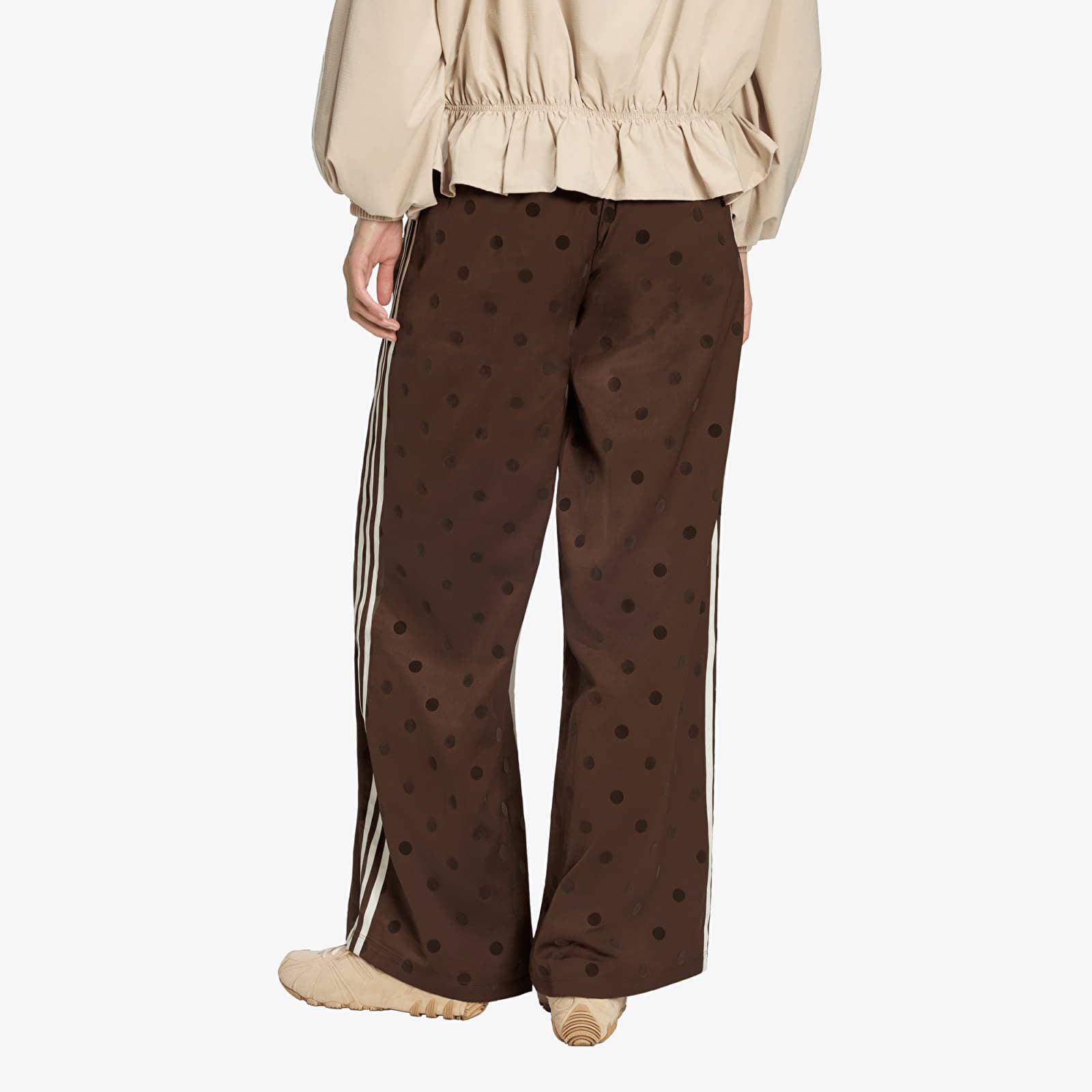 Женские брюки adidas Satin Polka Dots Wide Leg Pant Auburn