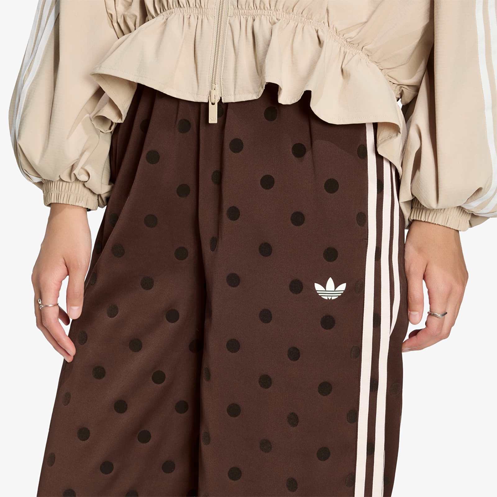 Женские брюки adidas Satin Polka Dots Wide Leg Pant Auburn
