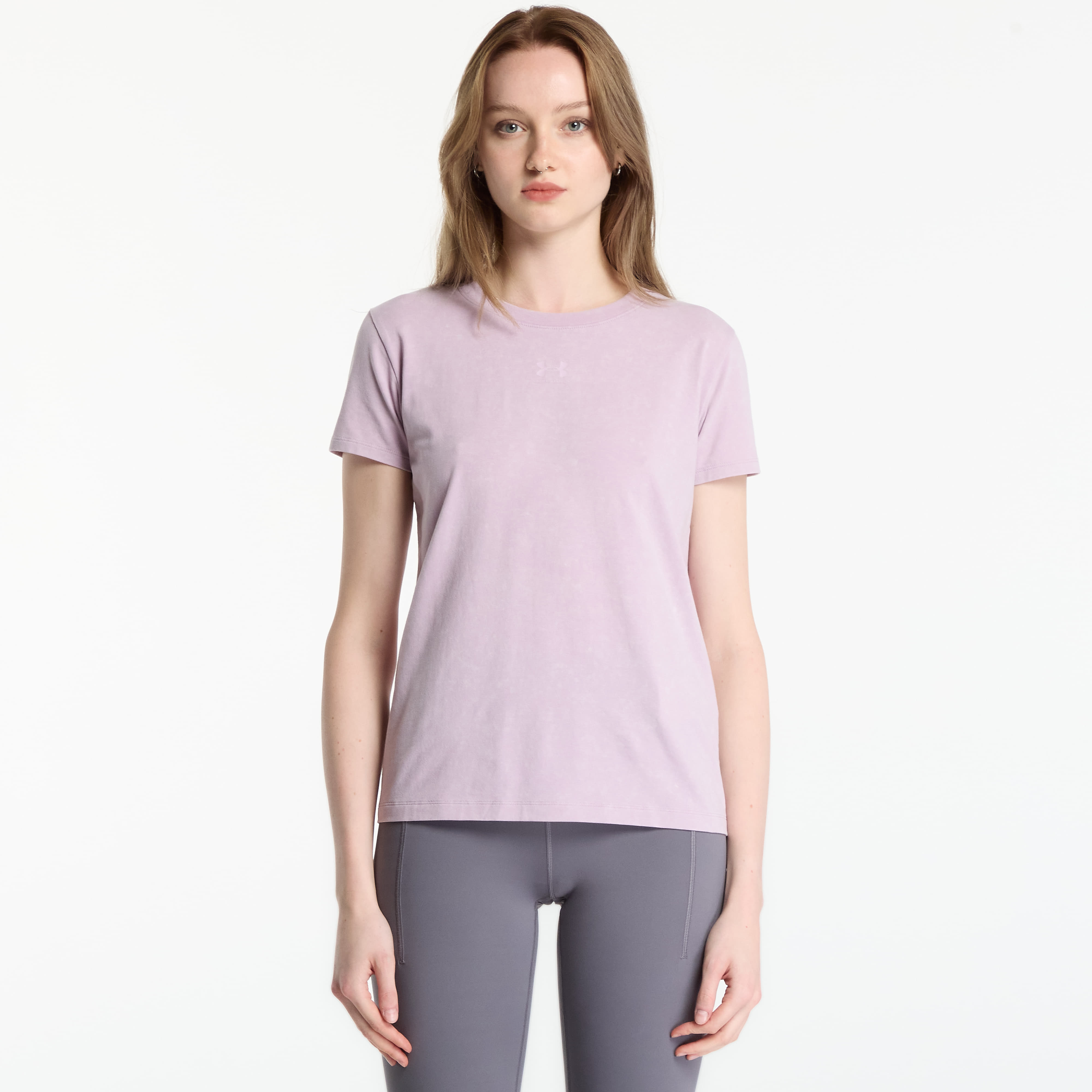 Тениска Under Armour Rival Cotton Wash Ss Mauve Pink M