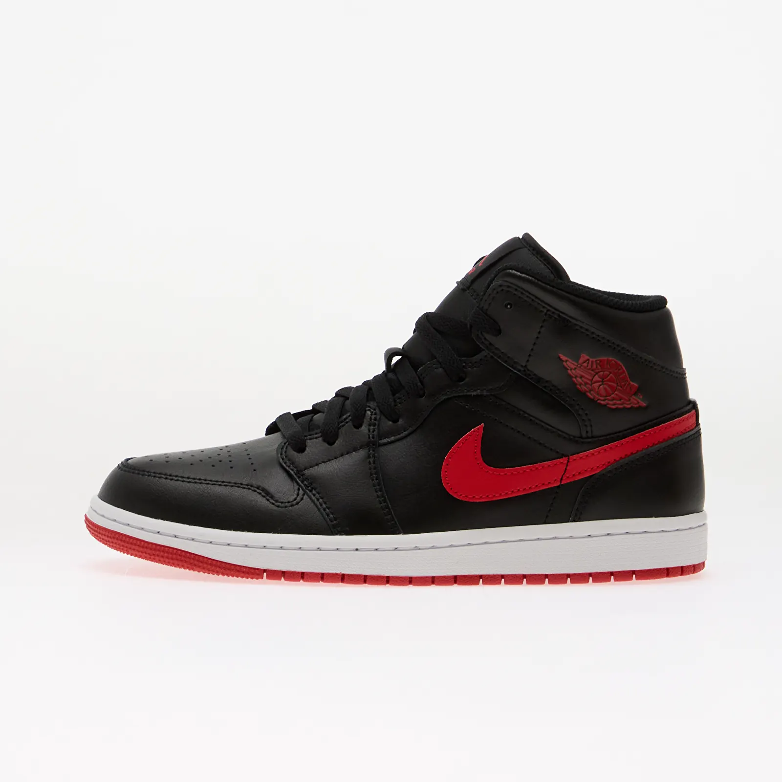 Meeste tossud Air Jordan 1 Mid Black/ University Red-White