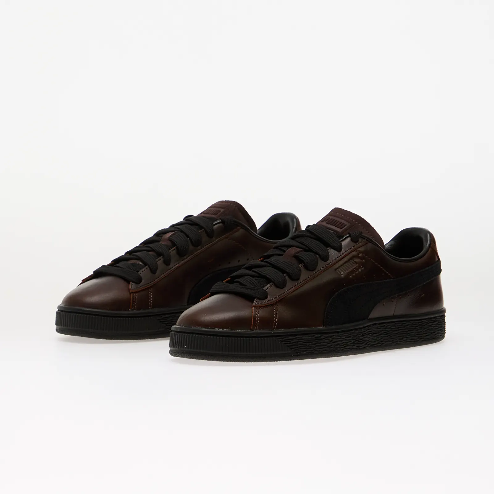 Мужские кроссовки Puma Suede Dressed Leather Brown/ Puma Black