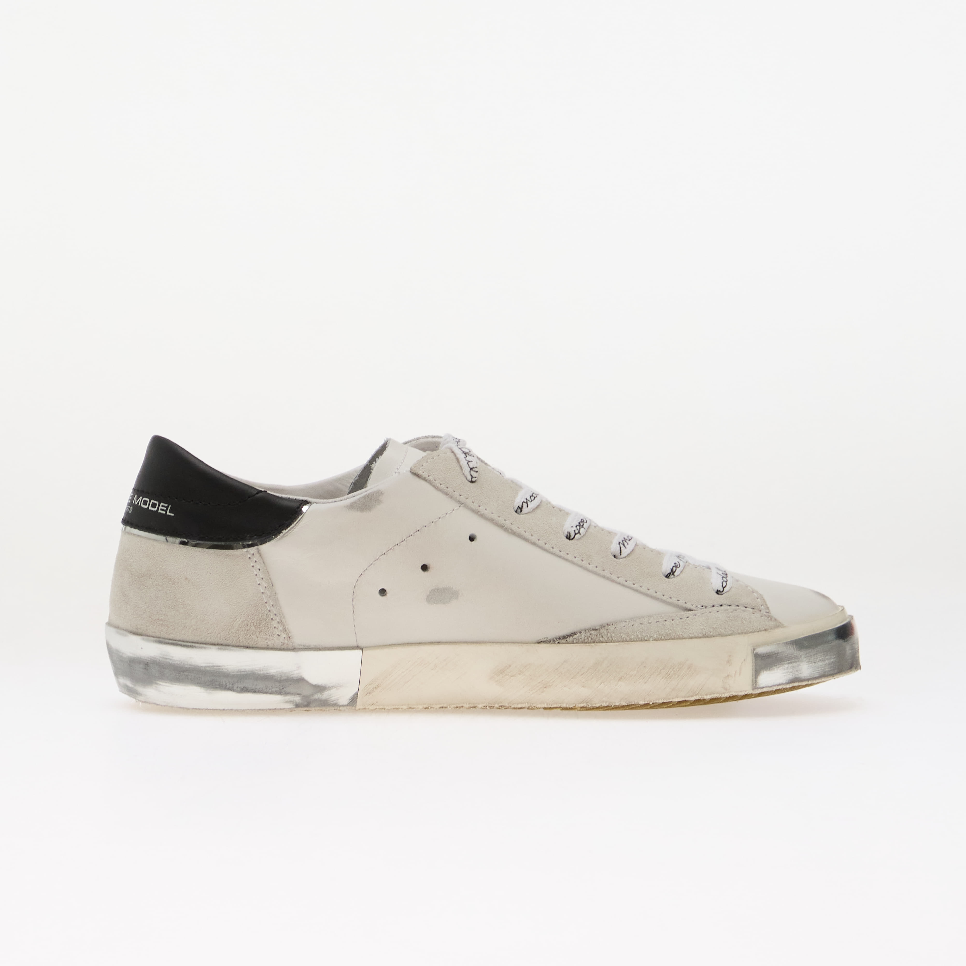 Philippe Model Sneakers Philippe Model Prsx Low Woman Foxy Lamine/ Blanc Argent EUR 37 - 3