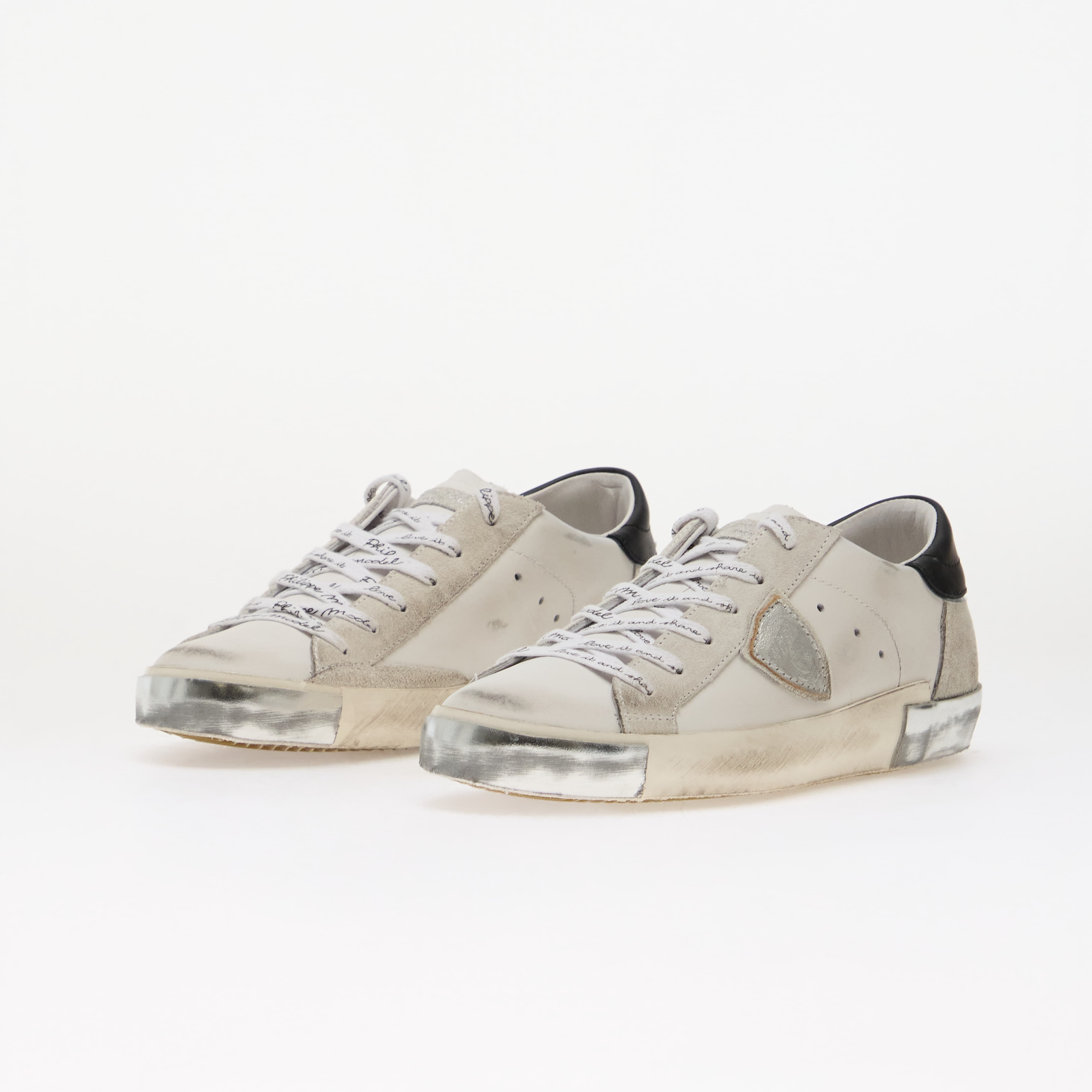 Philippe Model Sneakers Philippe Model Prsx Low Woman Foxy Lamine/ Blanc Argent EUR 37 - 6