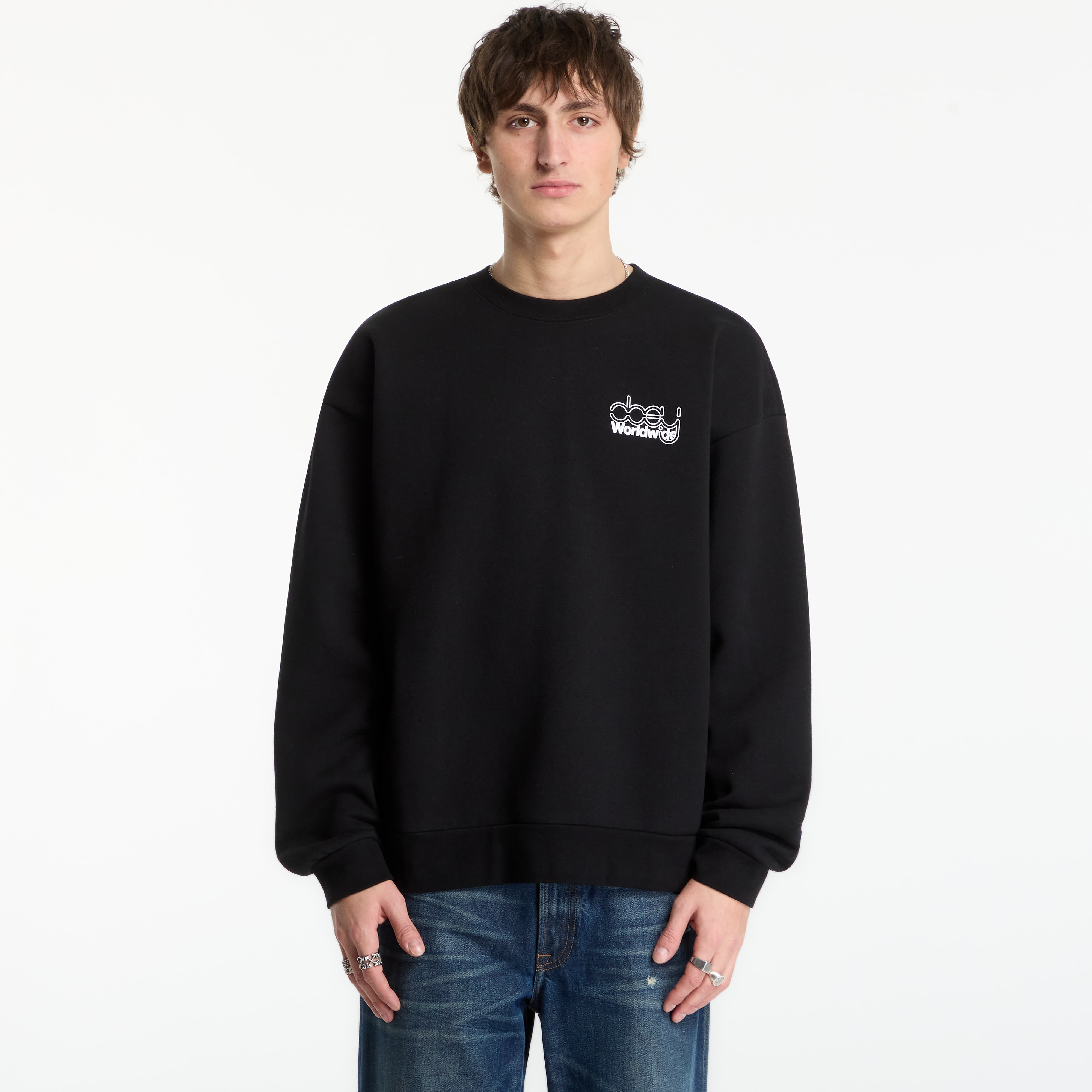 Суитшърт Obey Desire Extra Heavy Crew Black M