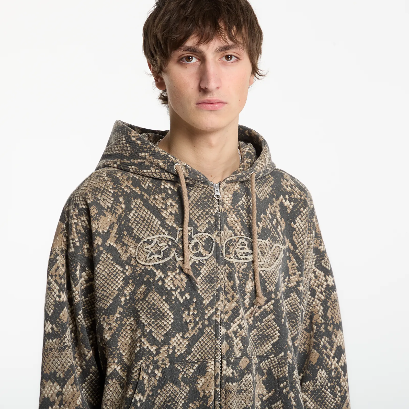 Hanorace Obey Moody Zip Hood Dusty Vintage Rattle Snake