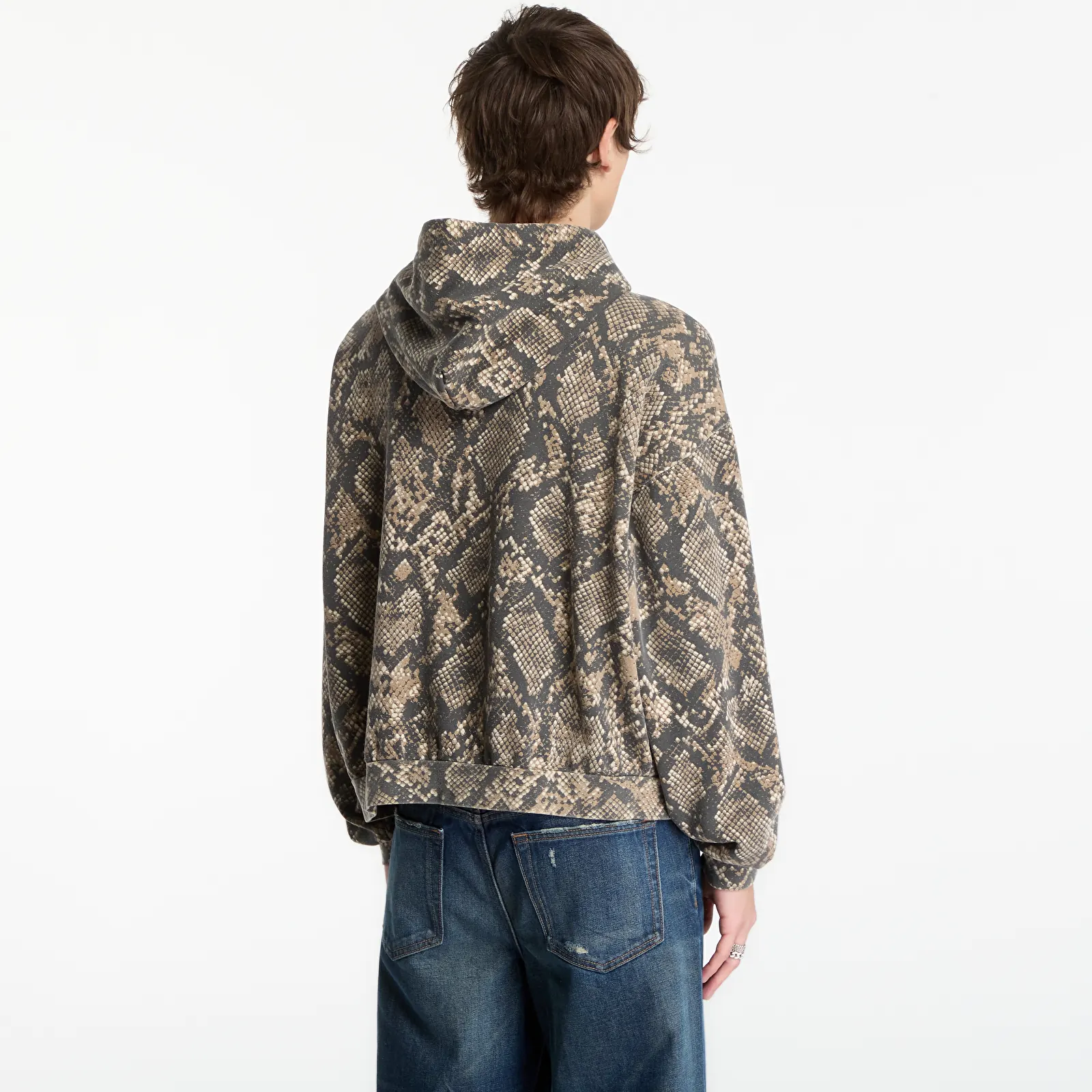 Hanorace Obey Moody Zip Hood Dusty Vintage Rattle Snake