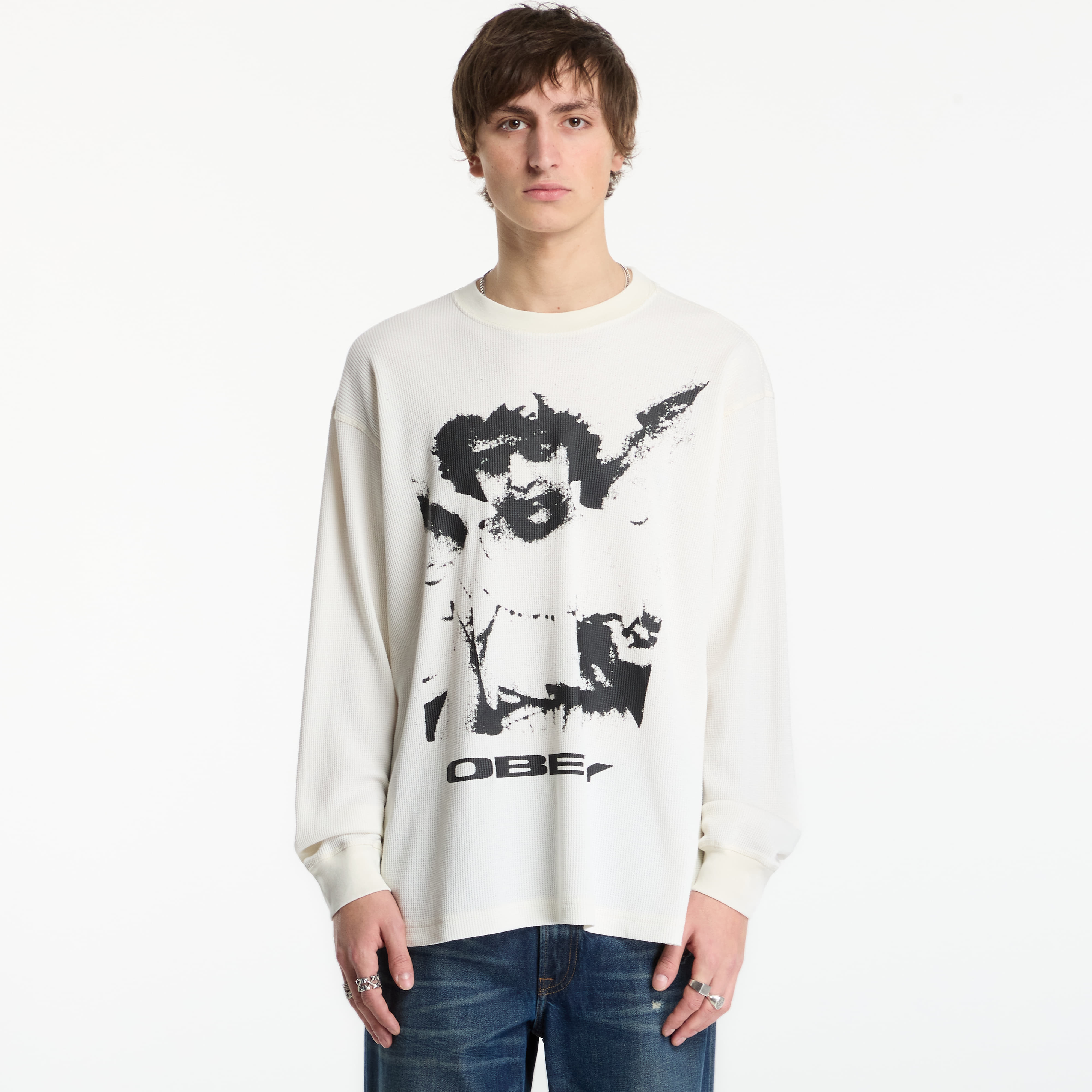 Тениска Obey Guardian Thermal Dusty Chalk XL
