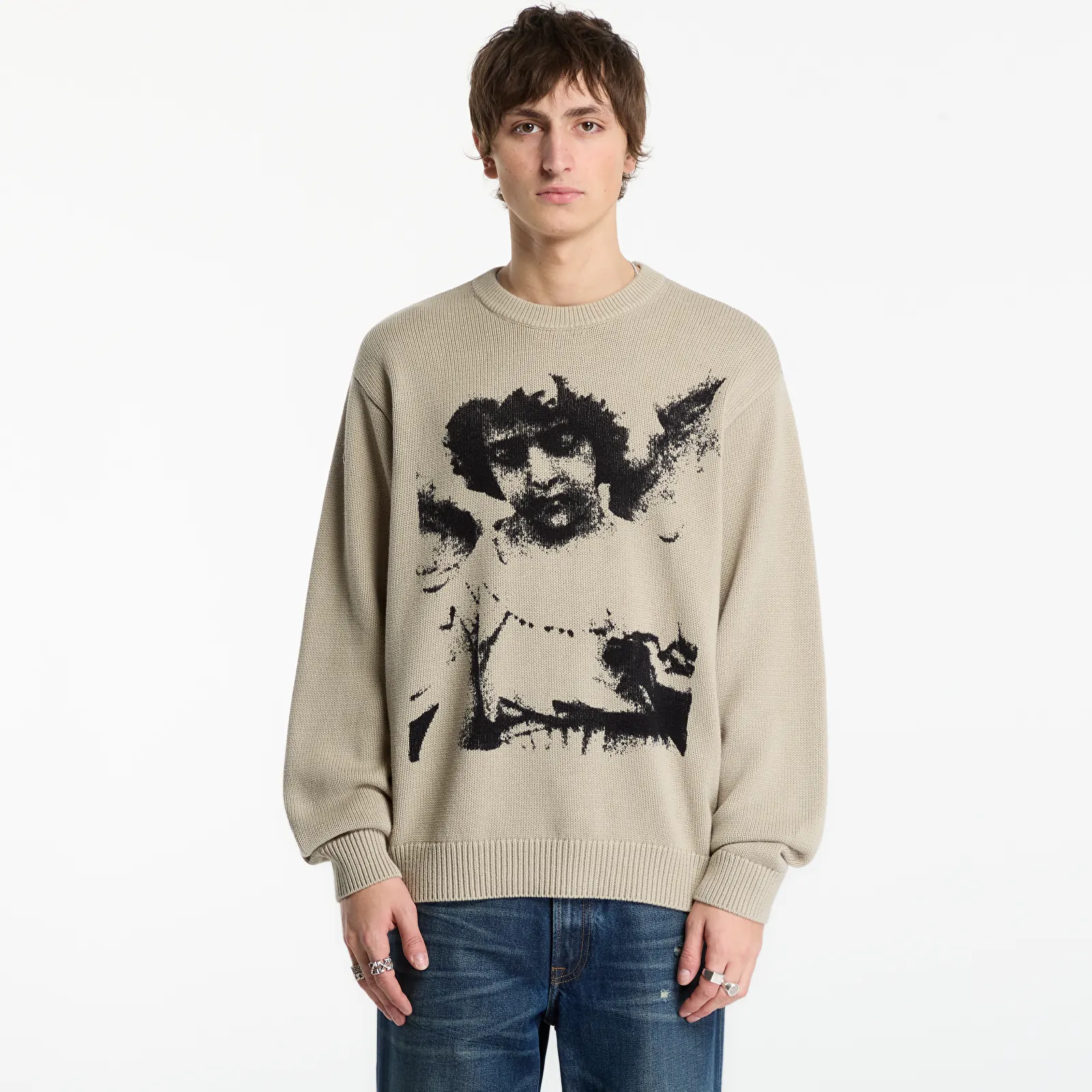 Truien Obey Cherub Sweater Abbey Stone