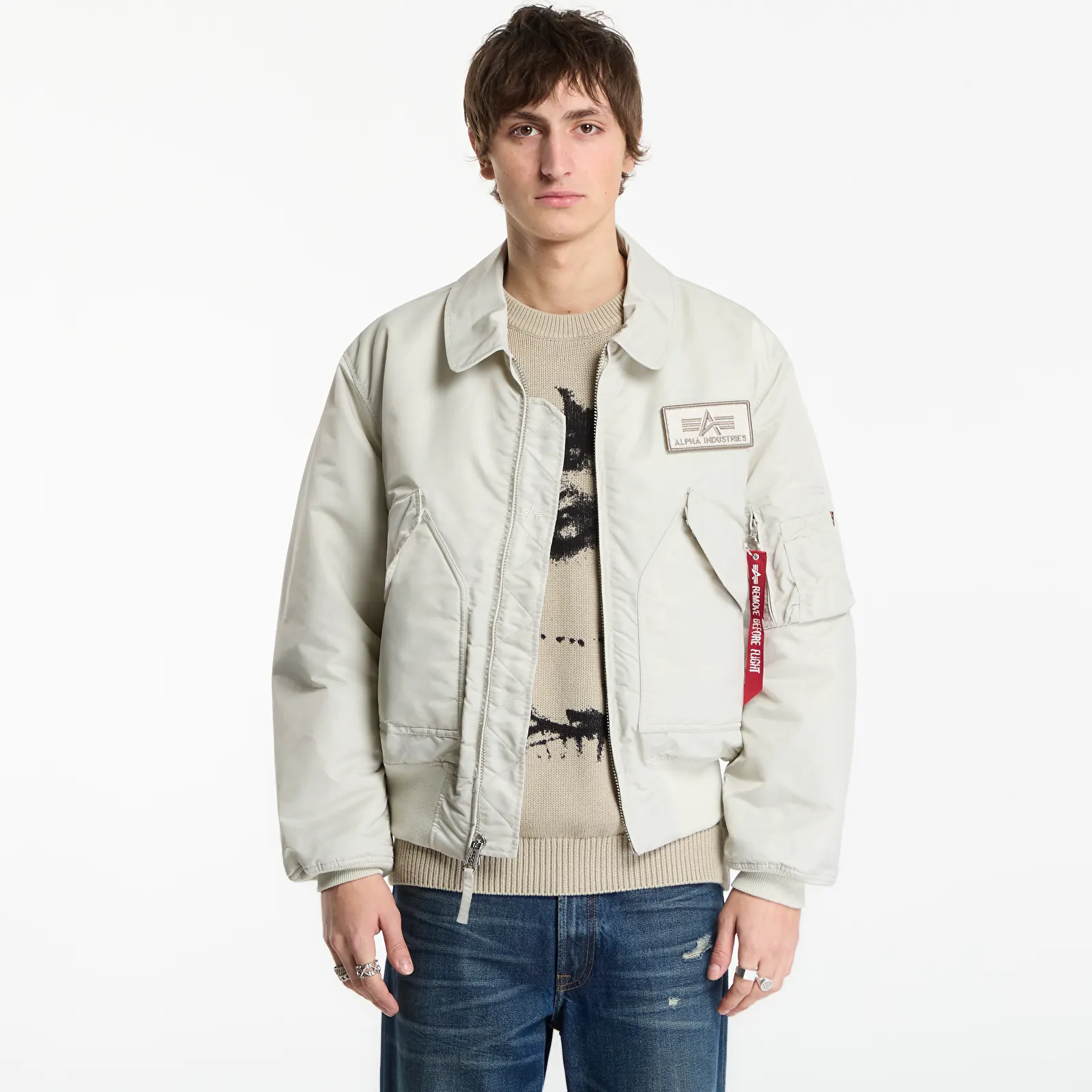 Ανδρικά bomber τζάκετ Alpha Industries CWU-45 Heritage Stone