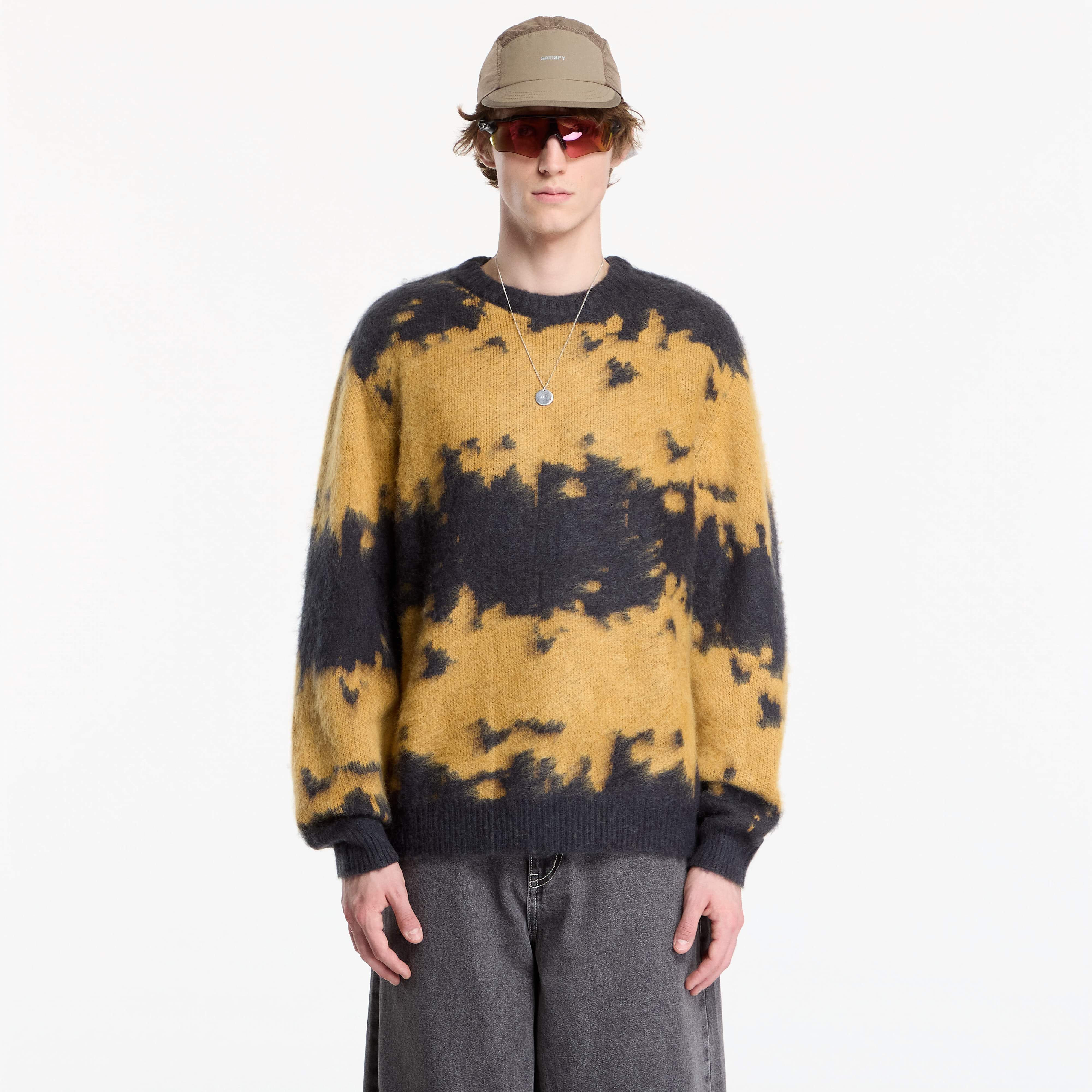 Gramicci Sveter Gramicci Mohair Splatter Sweater Safron Splatter L