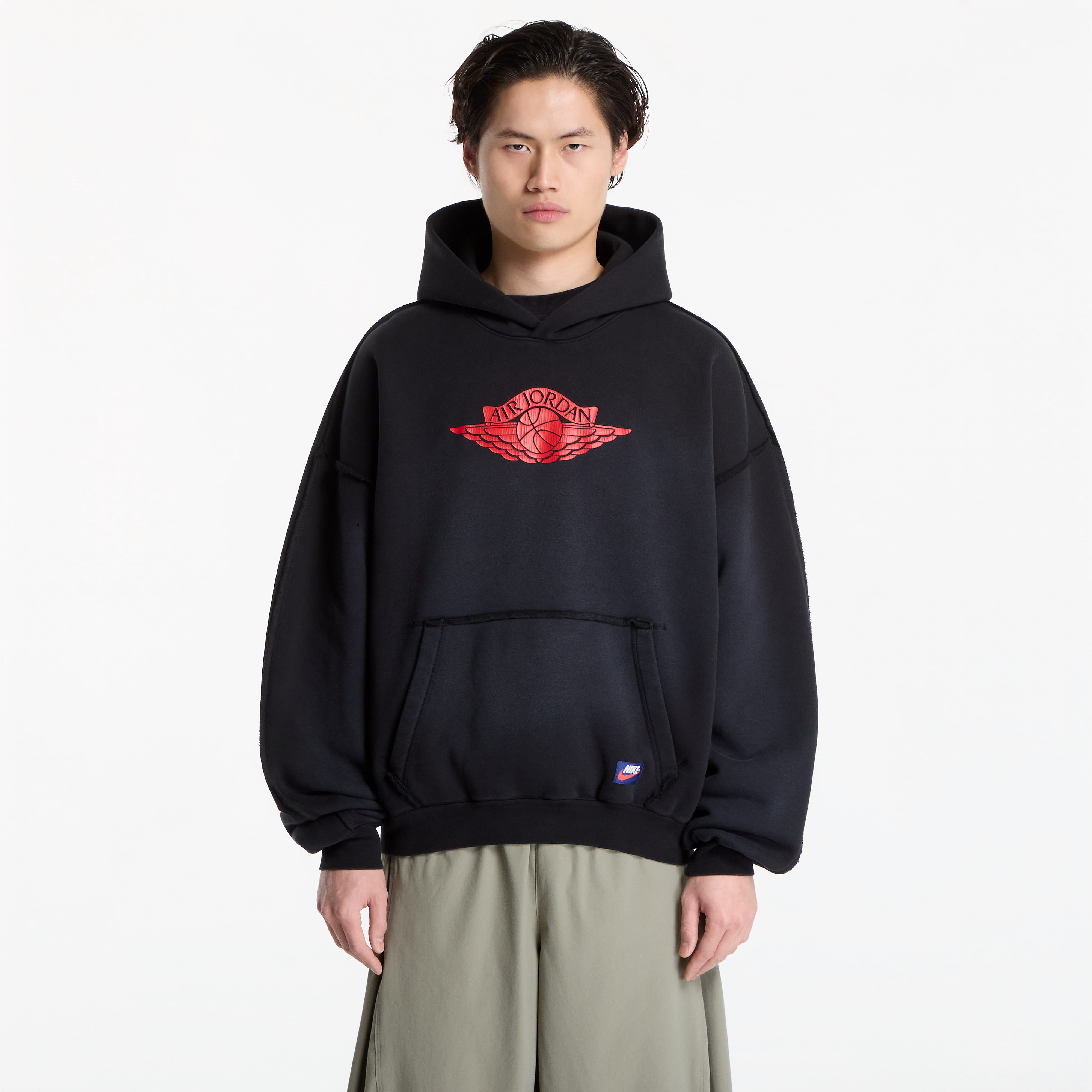 Суитшърт Jordan Flight Wings Men's Fleece Pullover Hoodie Black/ University Red XS