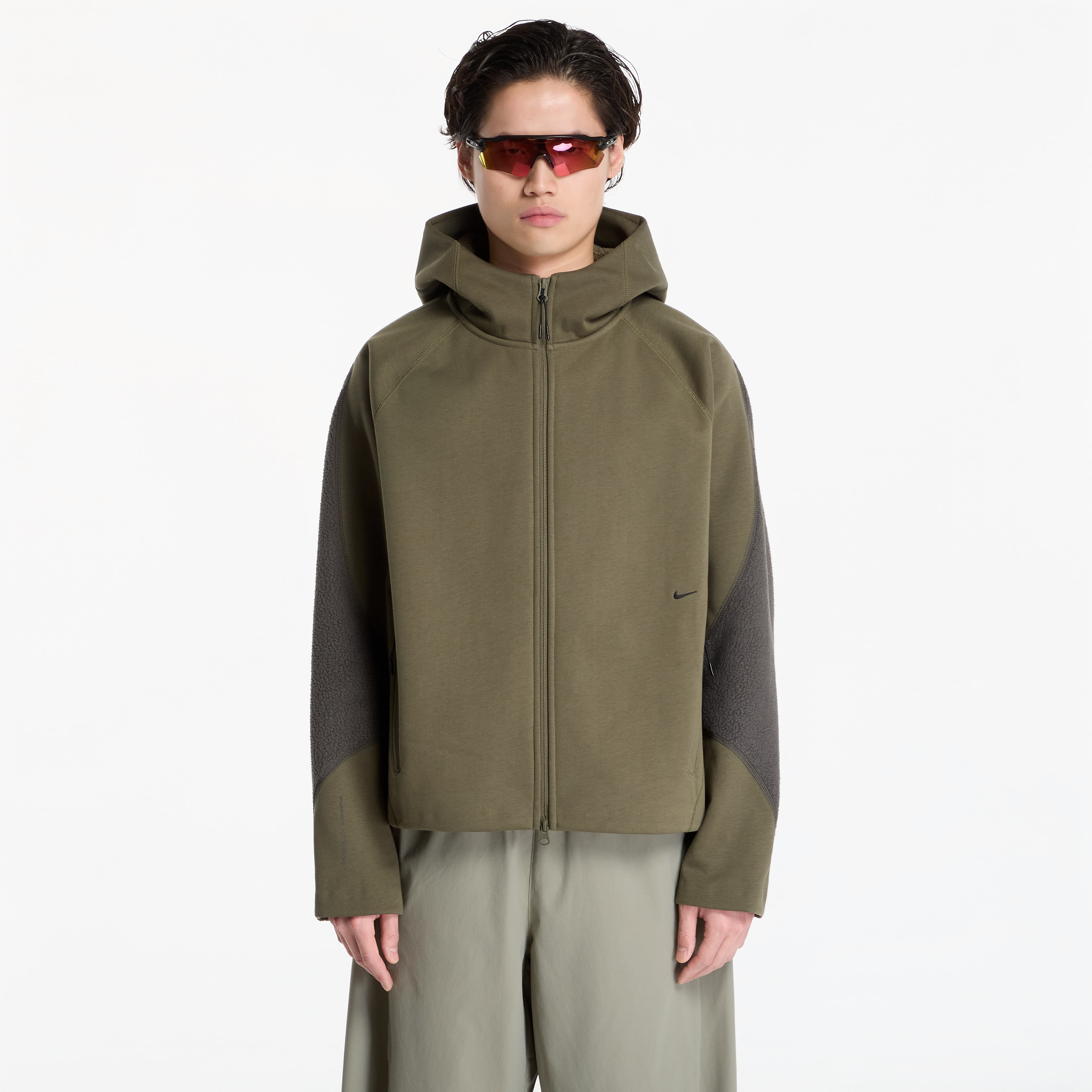 Суитшърт Nike Tech Boreas Therma-FIT Full-Zip Hoodie Medium Olive/ Newsprint/ Black XL