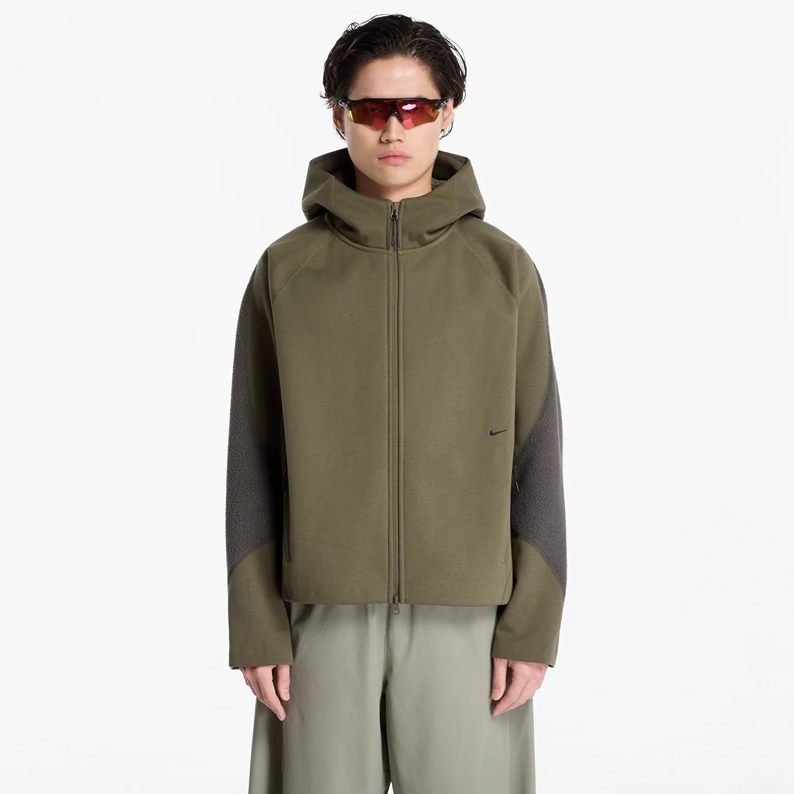 Hoodies voor heren Nike Tech Boreas Therma-FIT Full-Zip Hoodie Medium Olive/ Newsprint/ Black