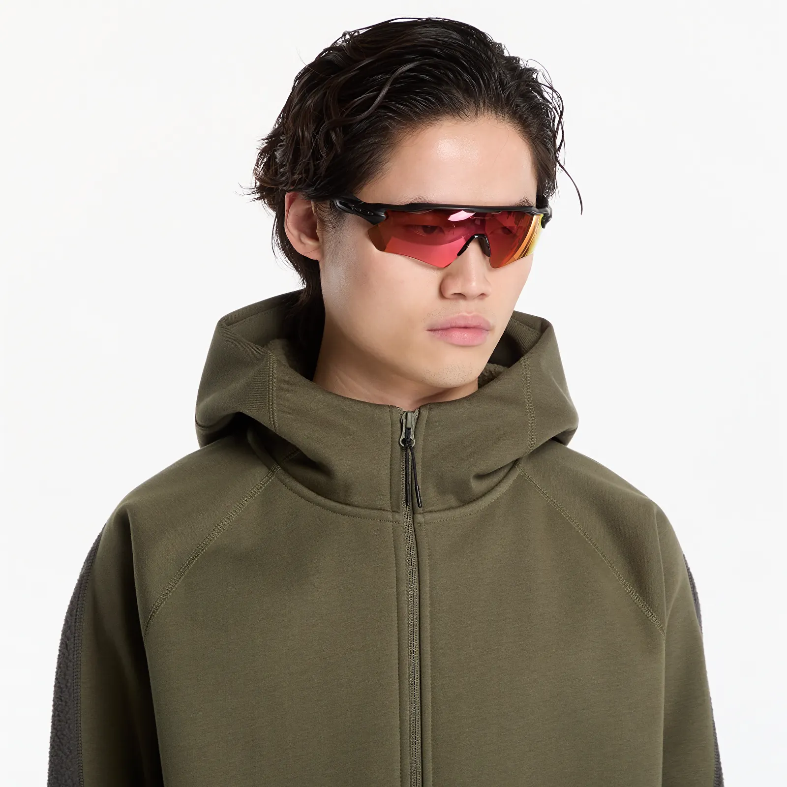 Hoodies voor heren Nike Tech Boreas Therma-FIT Full-Zip Hoodie Medium Olive/ Newsprint/ Black