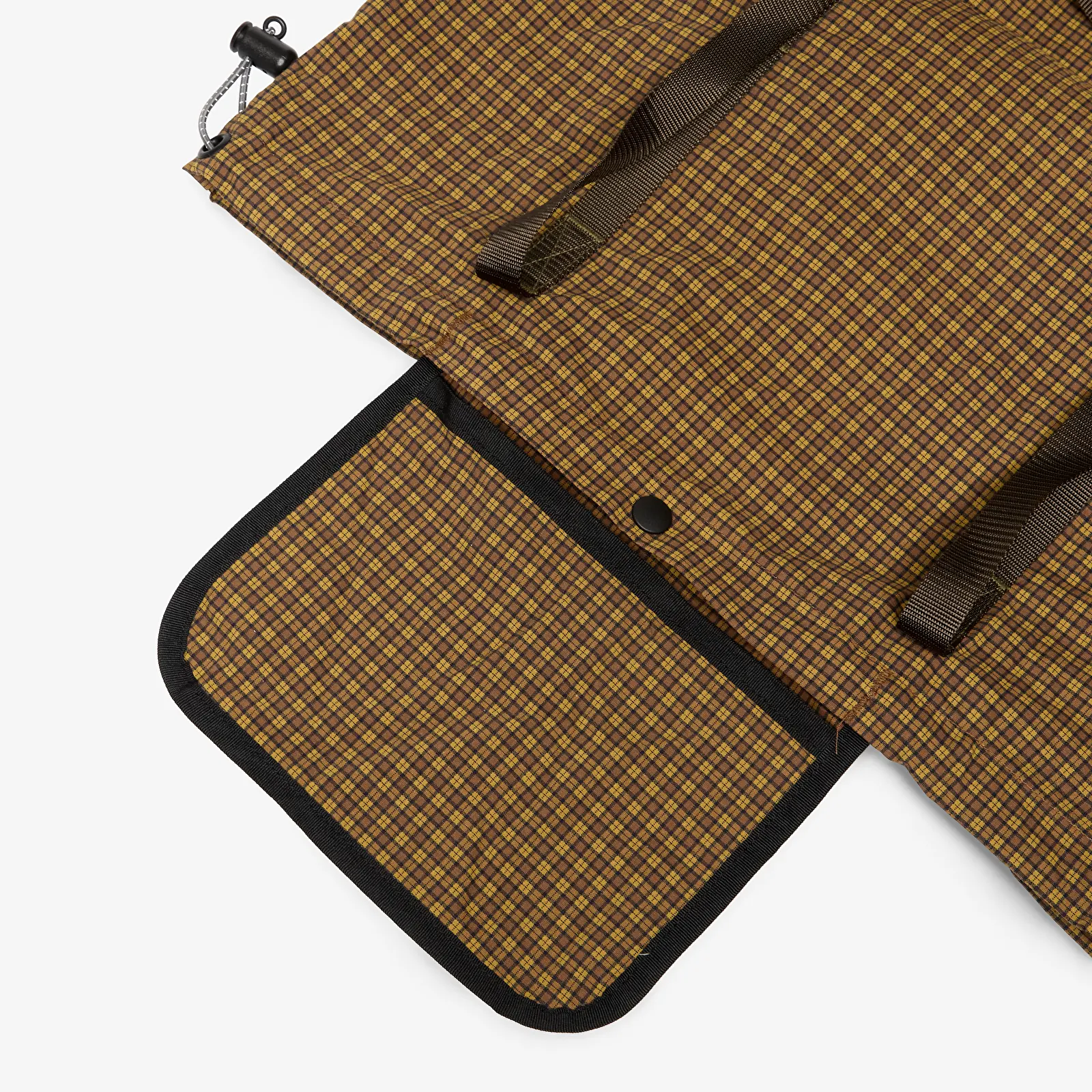 Bolsas de ombro masculinas Gramicci Utility Tote Bag Brown Check