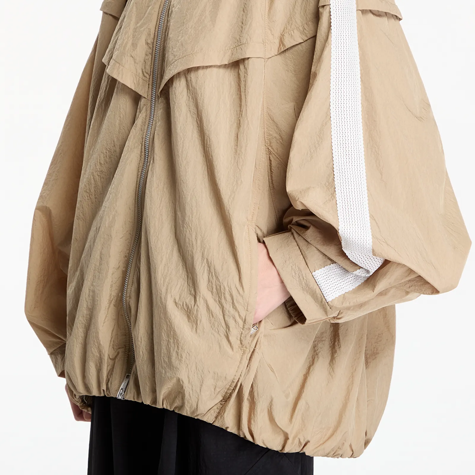 Damesjassen Nike Sportswear Women's Oversized Balloon Track Jacket Parachute Beige/ Sail/ Parachute Beige