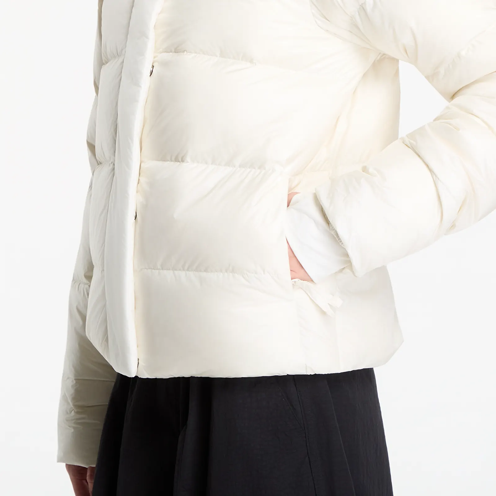 Dámske bundy Columbia Amaze Puff™ Hooded Jacket Sea Salt Pearl Shine