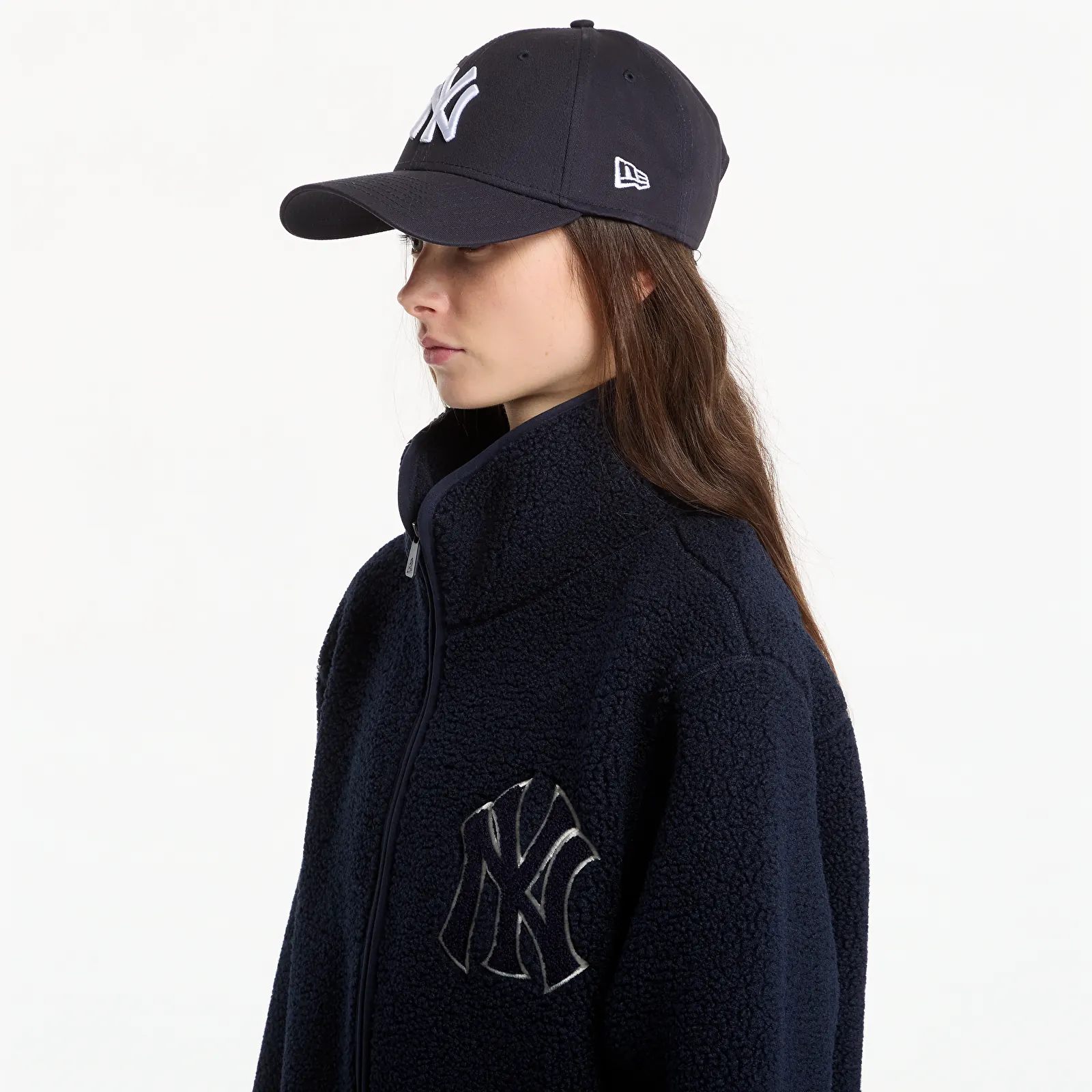 Herenjassen New Era MLB Sherpa Jacket New York Yankees UNISEX Navy