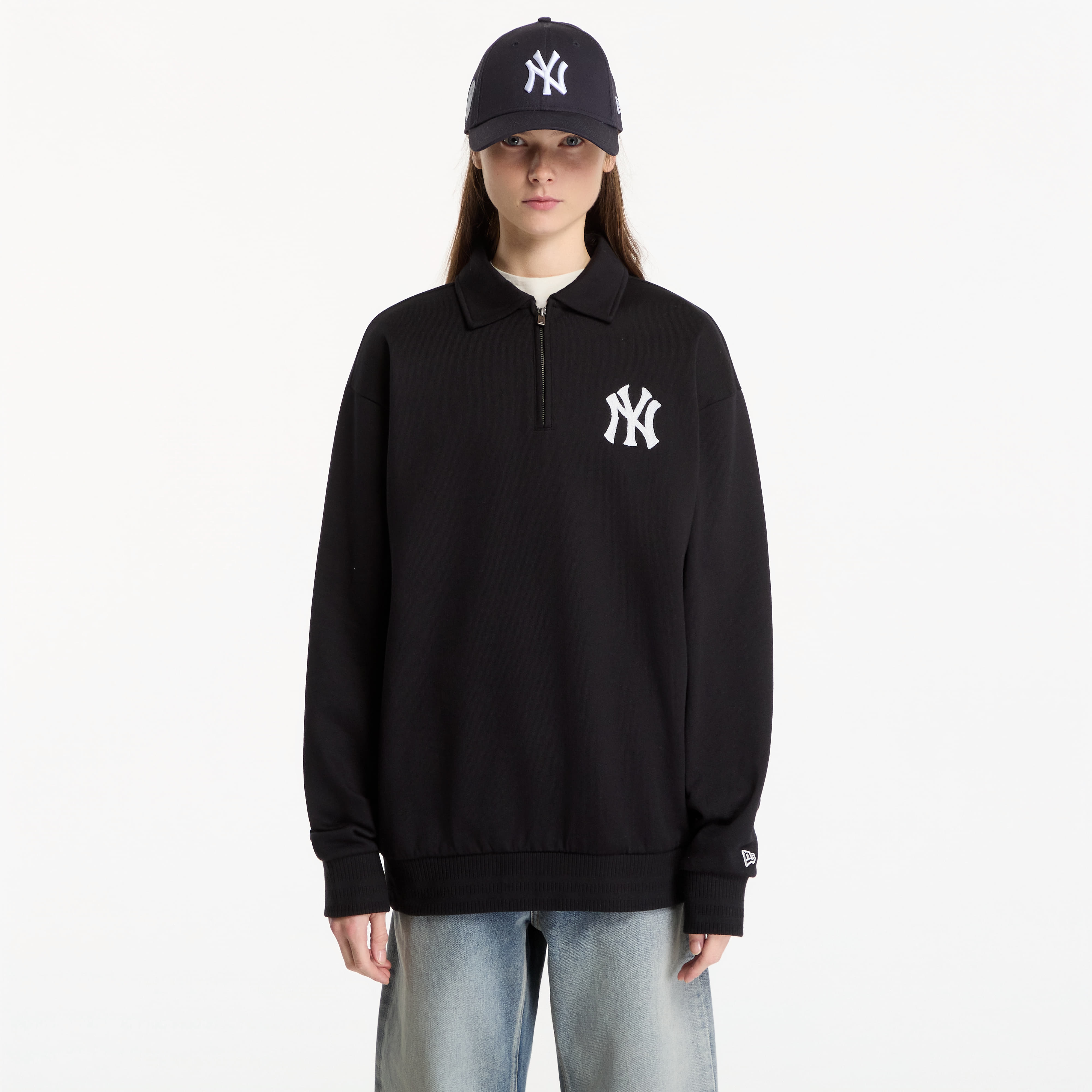 New Era Mikina New Era MLB Quarter Zip New York Yankees UNISEX Black XL