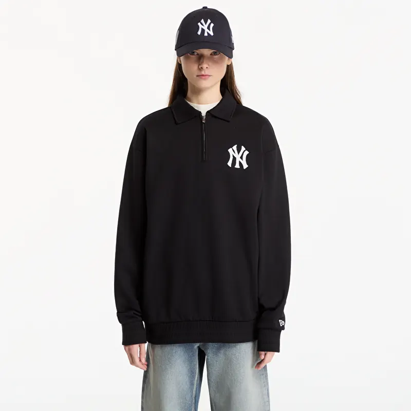 Sweatshirt New Era MLB Quarter Zip New York Yankees UNISEX Black