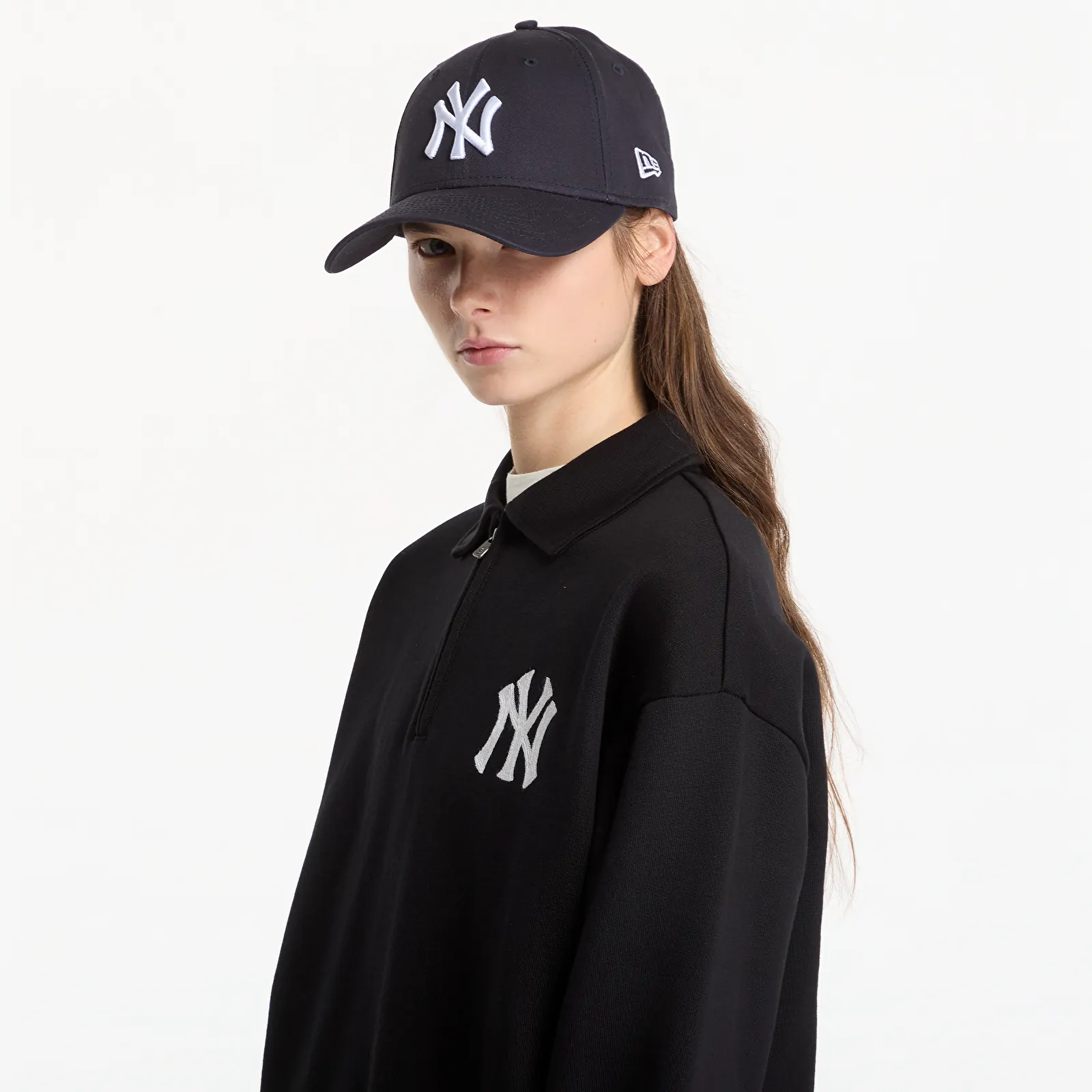 Pánske mikiny New Era MLB Quarter Zip New York Yankees UNISEX Black