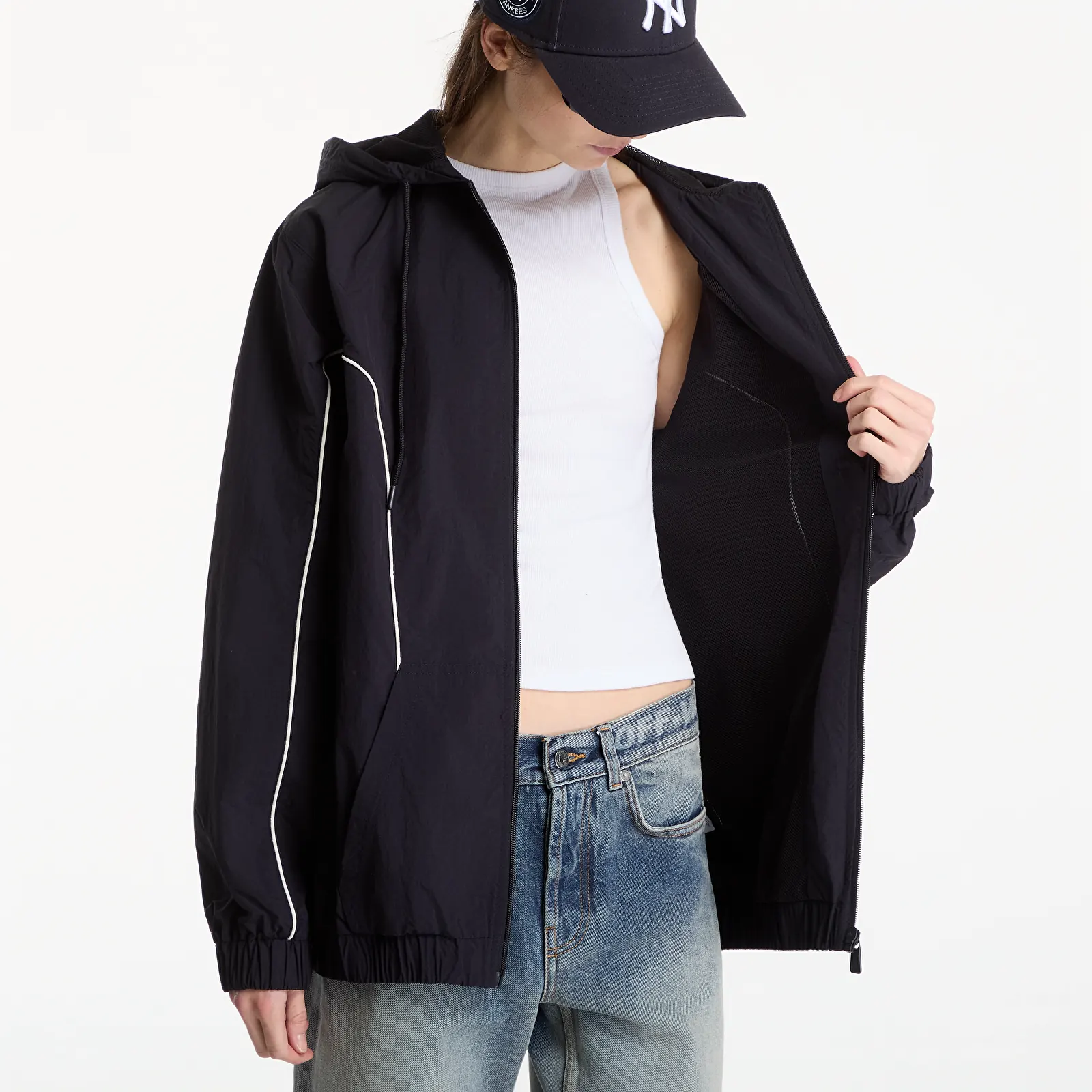 Pánské bundy New Era MLB Piping Track Jacket New York Yankees UNISEX Navy