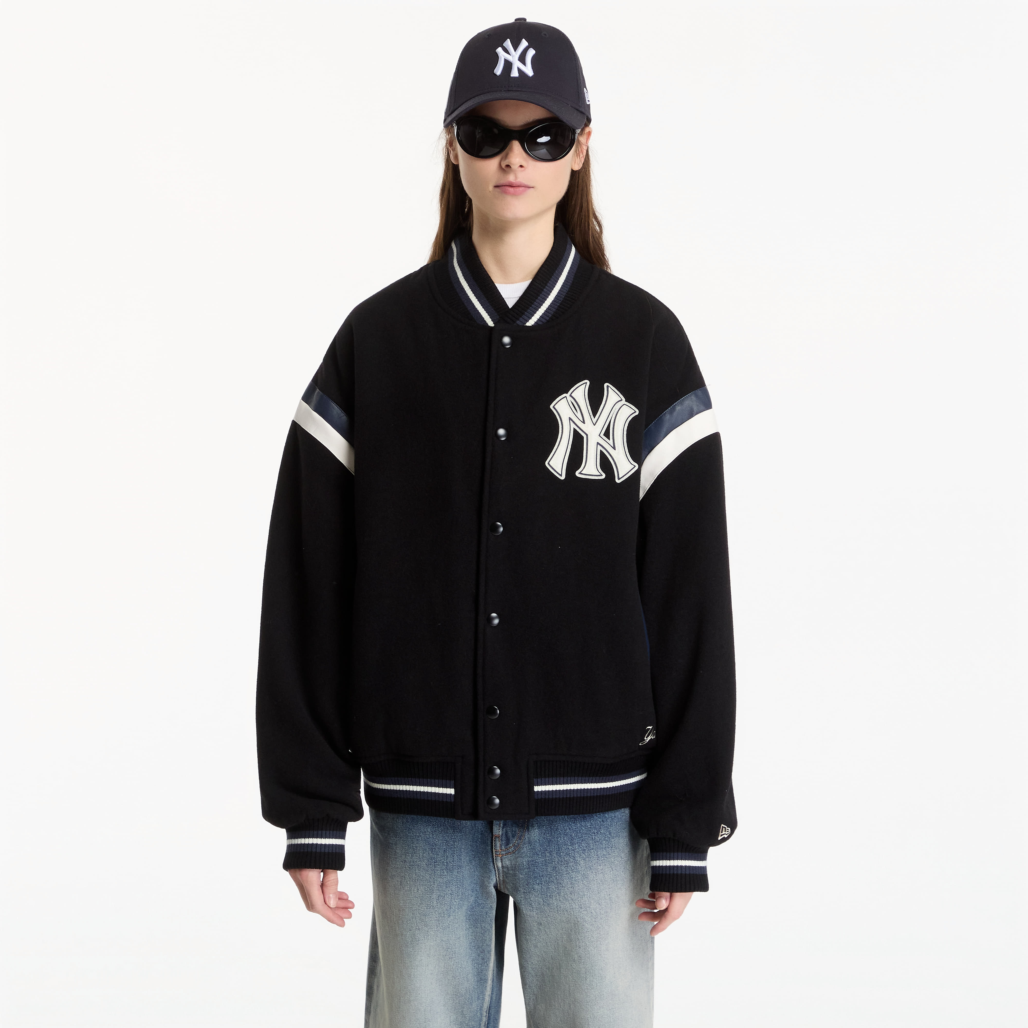 New Era Bunda New Era MLB DS Varsity Jacket New York Yankees UNISEX Black S