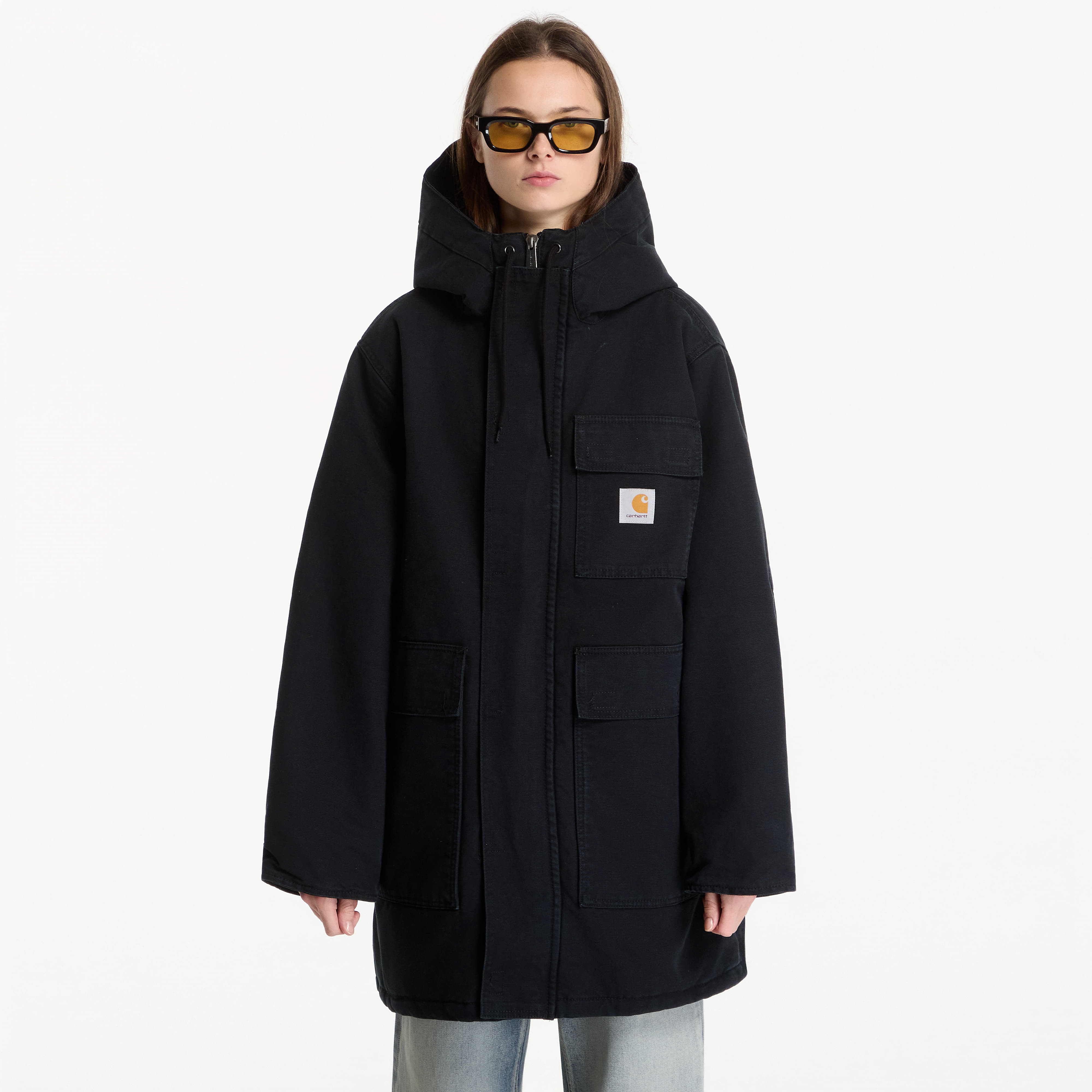 Carhartt WIP Bunda Carhartt WIP Boreal Parka UNISEX Black Stone Canvas XXL