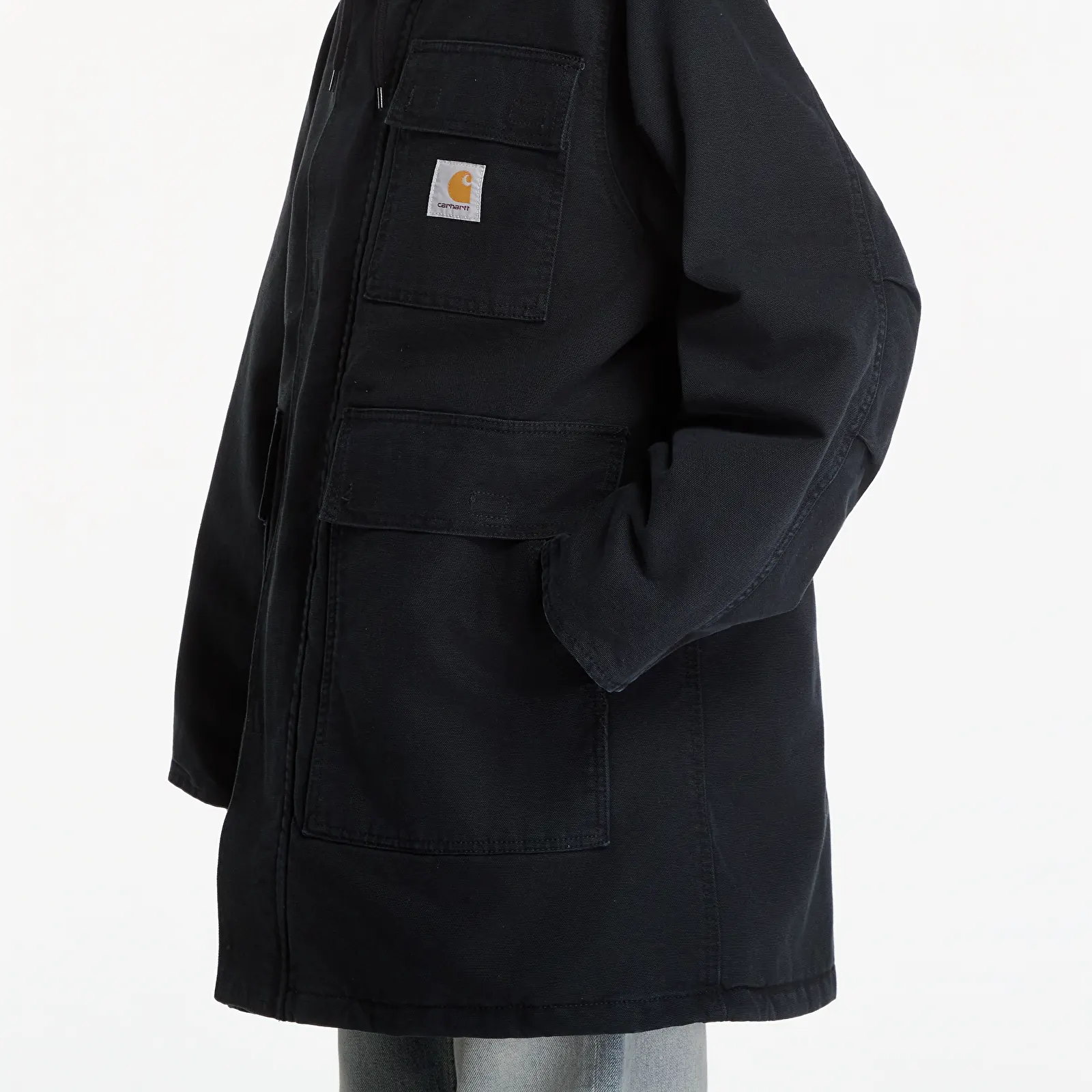 Men's jackets Carhartt WIP Boreal Parka UNISEX Black Stone Canvas