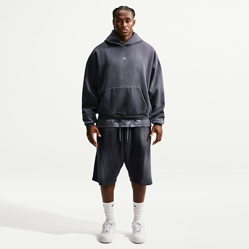 Sweatshirt Nike Ja Standard Issue Therma-FIT Fleece Basketball Pullover Hoodie Black/ Ice Silver