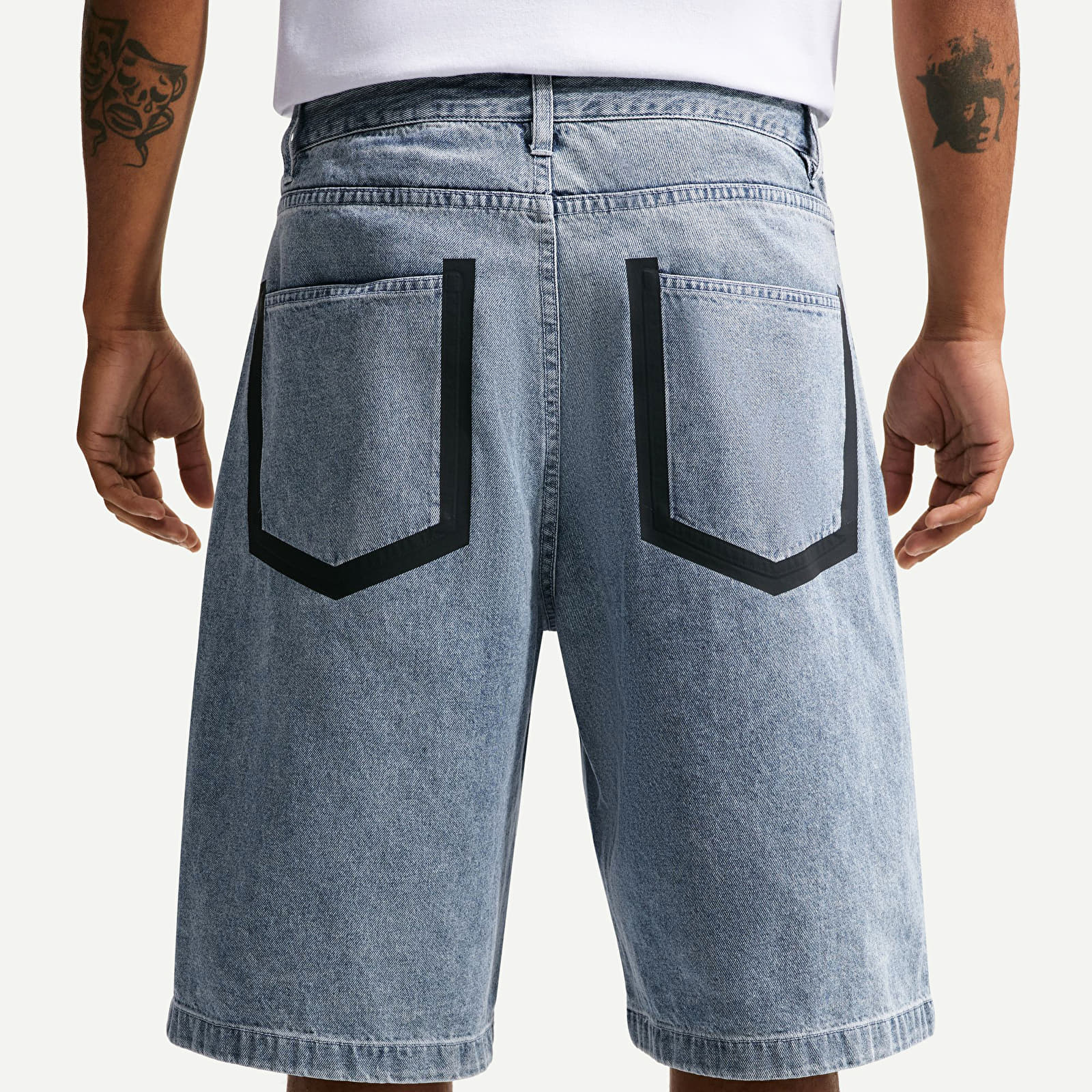 Shorts homme Nike Sportswear Men's Indigo Denim Shorts Blue Denim/ Haiind/ Black/ Safety Orange