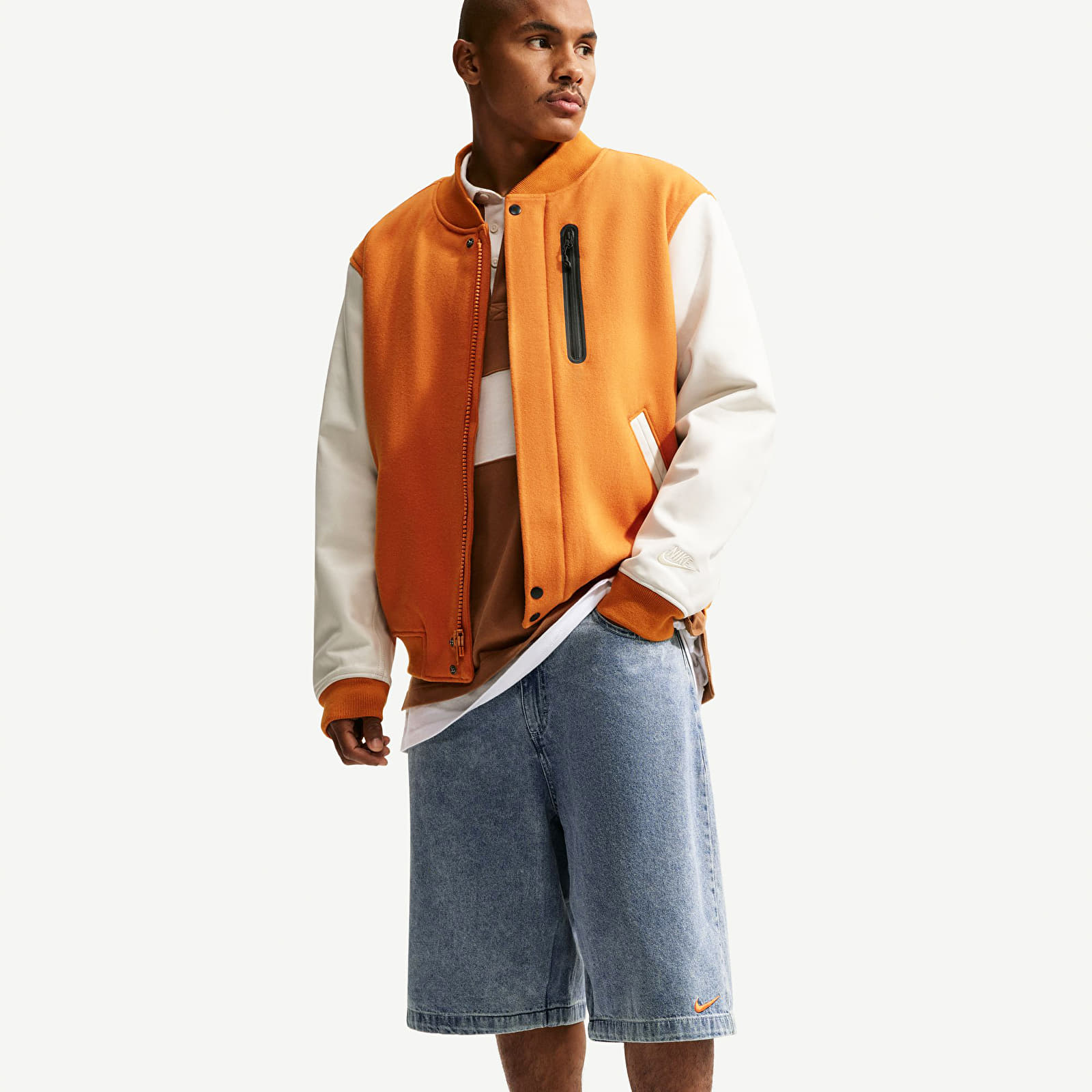 Shorts homme Nike Sportswear Men's Indigo Denim Shorts Blue Denim/ Haiind/ Black/ Safety Orange