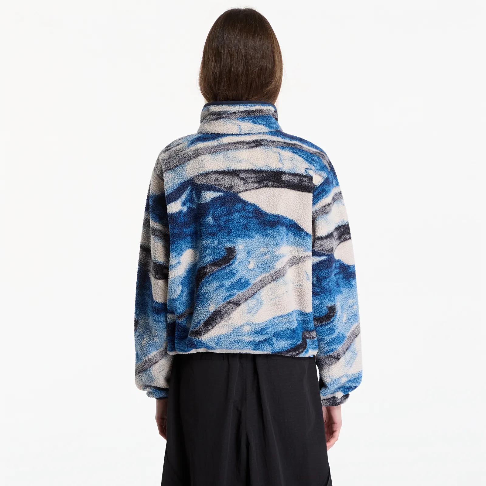 Hoodies voor dames Columbia Helvetia™ II Printed Cropped Half Snap Phoenix Blue, Summits