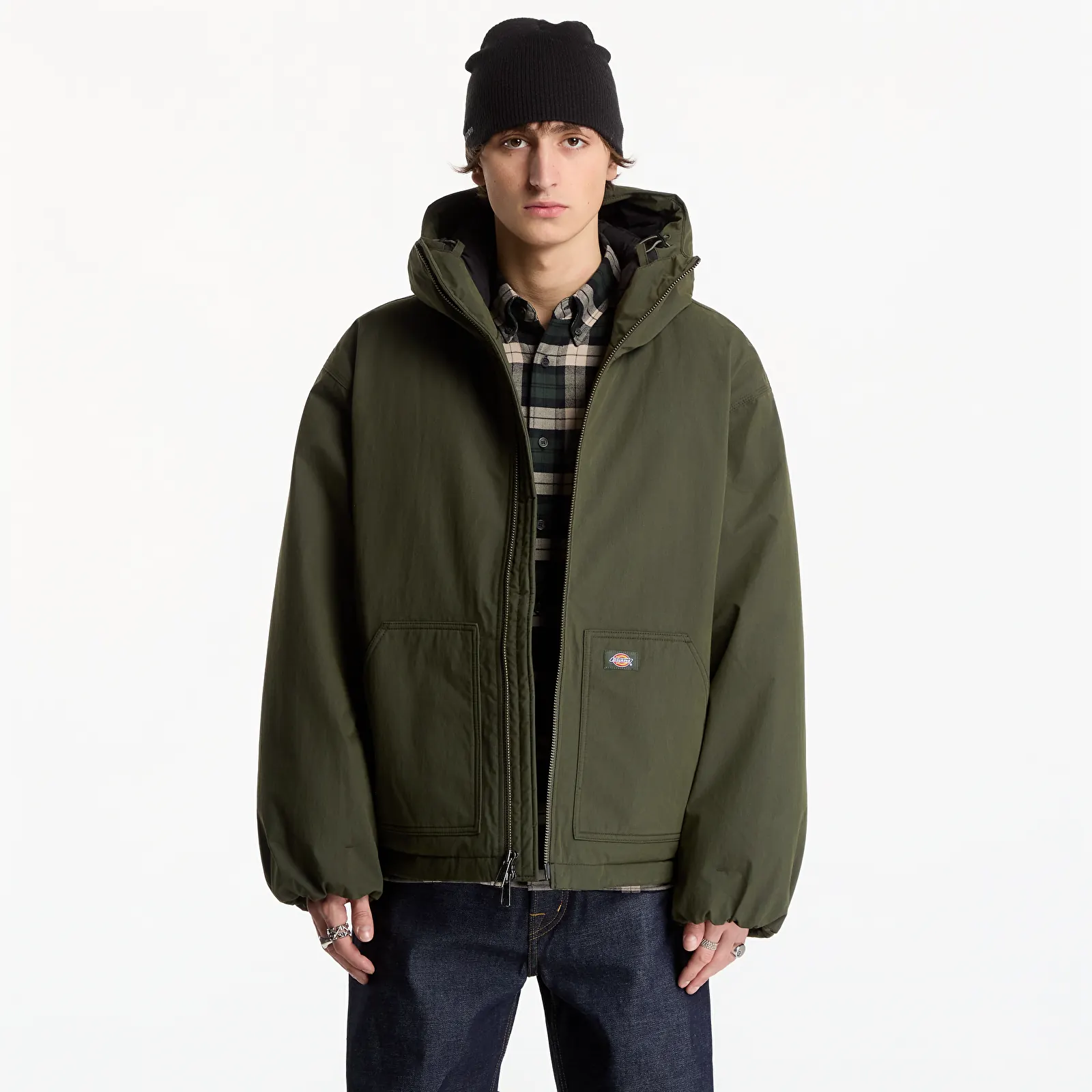 Herenjassen Dickies Safford Hooded Puffer Deep Depths