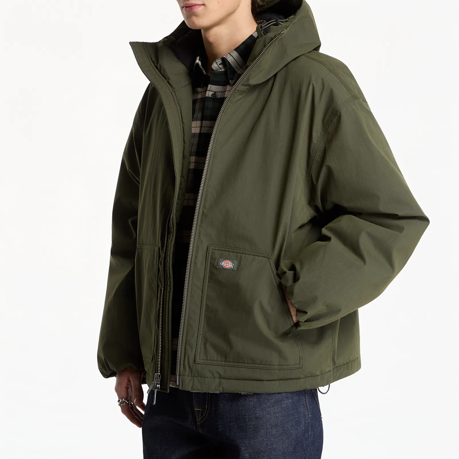 Herenjassen Dickies Safford Hooded Puffer Deep Depths