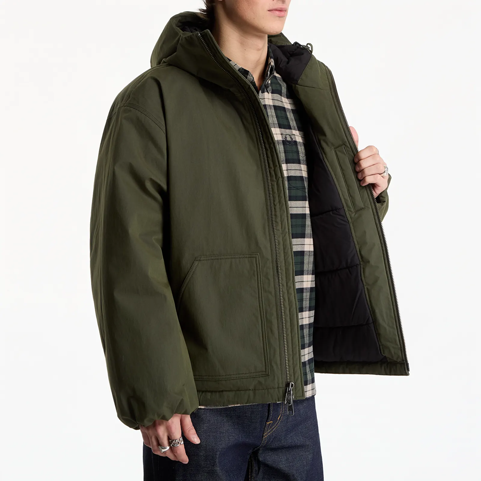 Herenjassen Dickies Safford Hooded Puffer Deep Depths