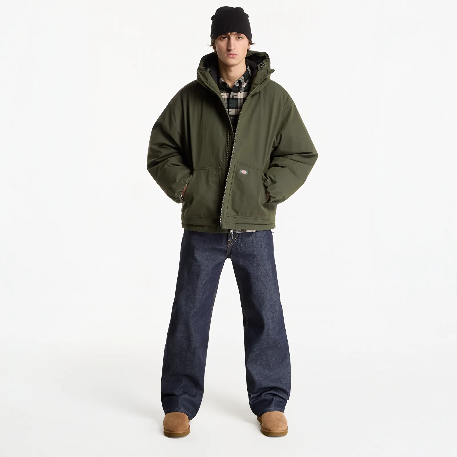 Herenjassen Dickies Safford Hooded Puffer Deep Depths